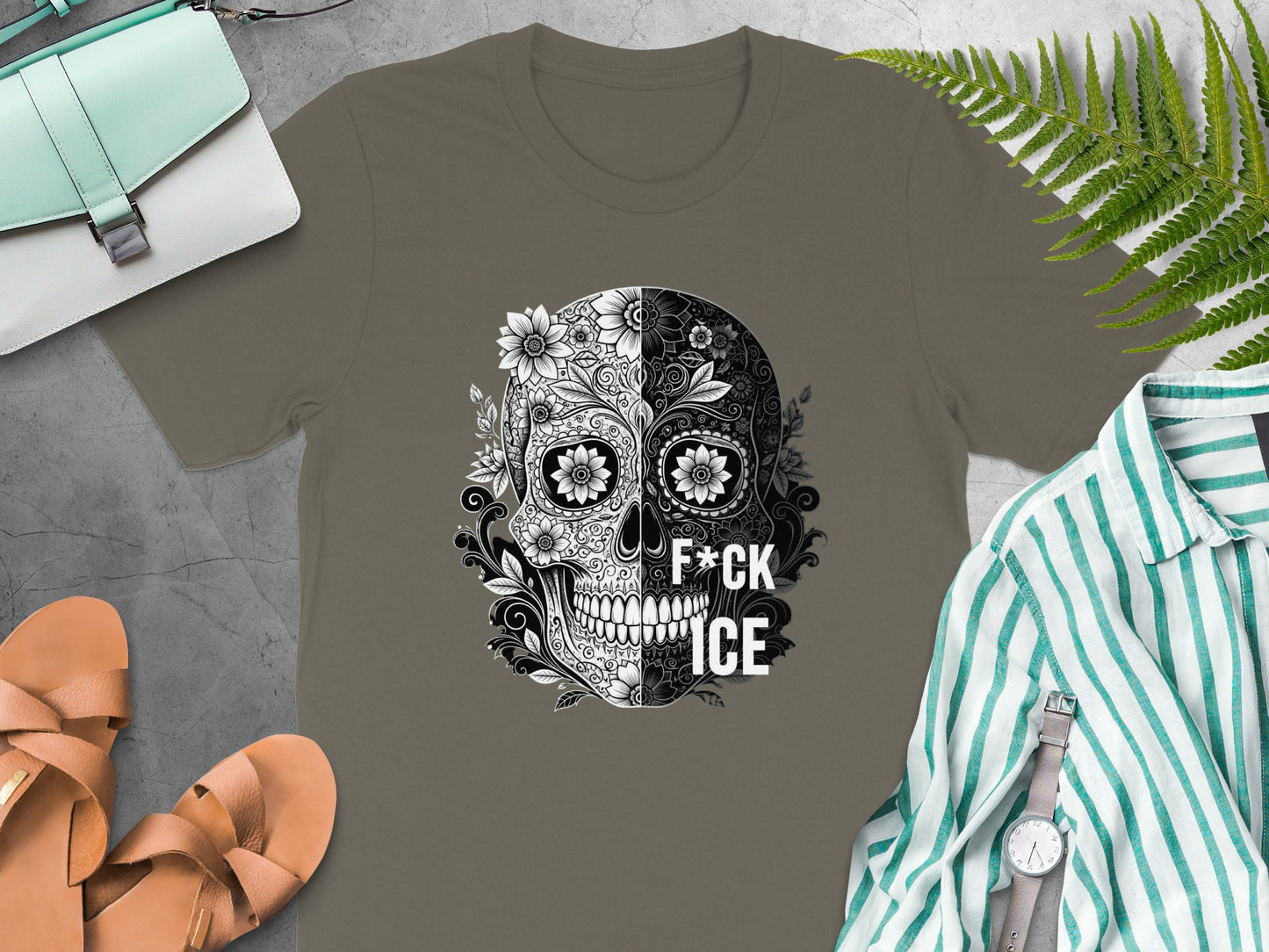 Artistic Skull F*ck Ice Graphic Design Shirt product