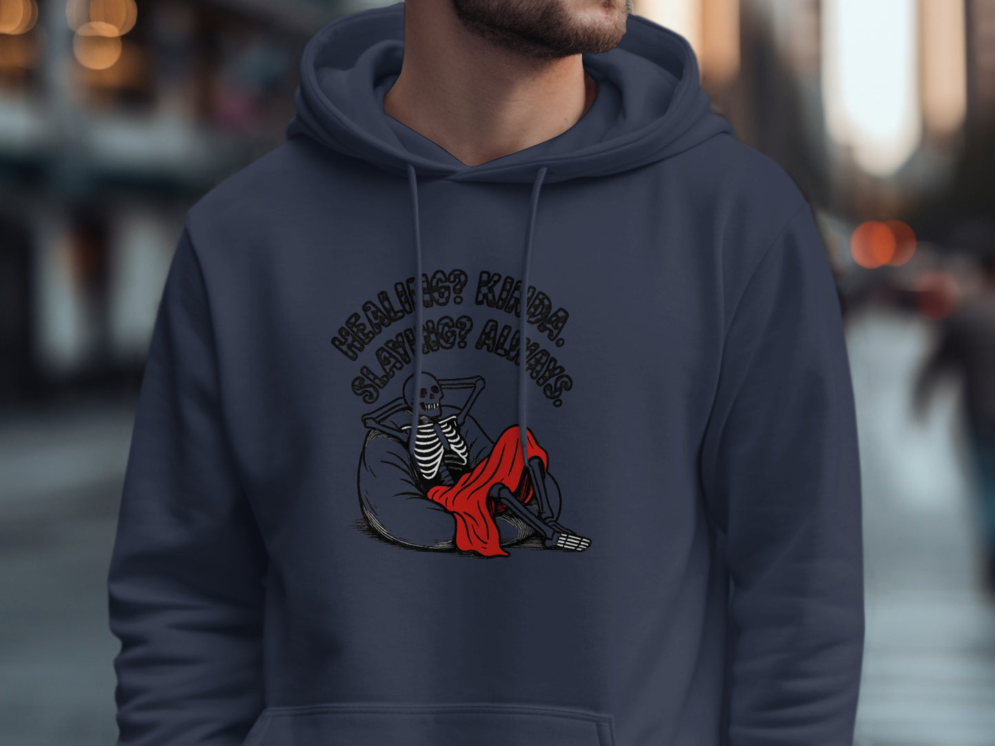 Healing Resting Slaying Skeleton Graphic Hoodie product