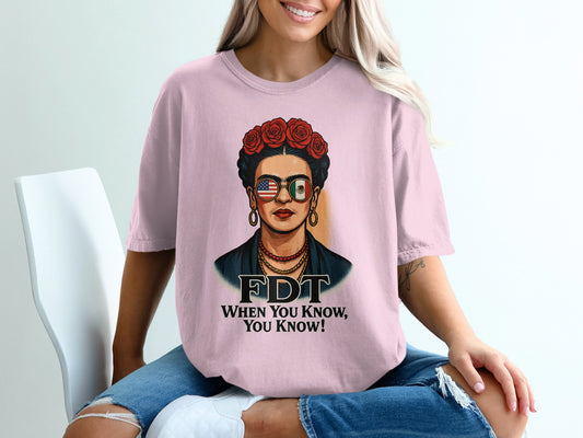 Patriotic Frida Graphic Tee When You Know T-Shirt product type