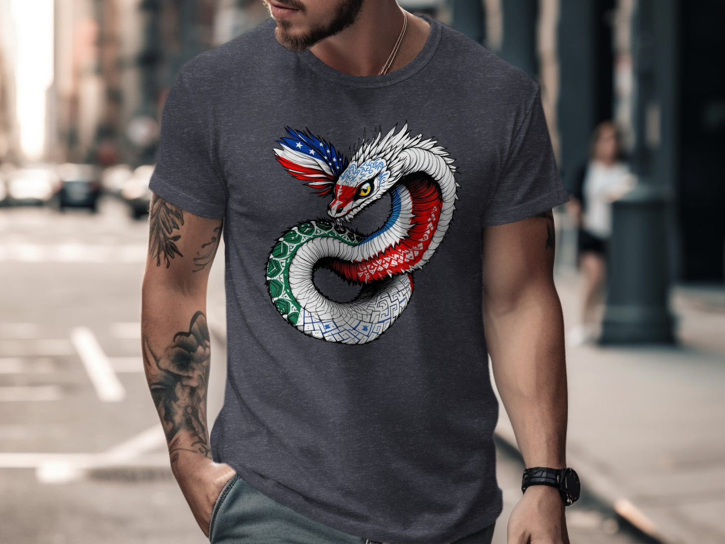 Fierce Multicolored Serpent Artwork T-shirt product