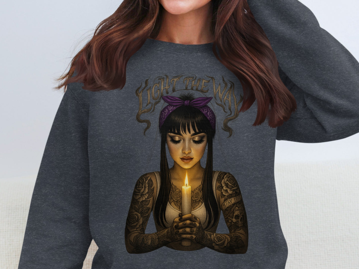 Light the Way Tattooed Woman with Candle product type
