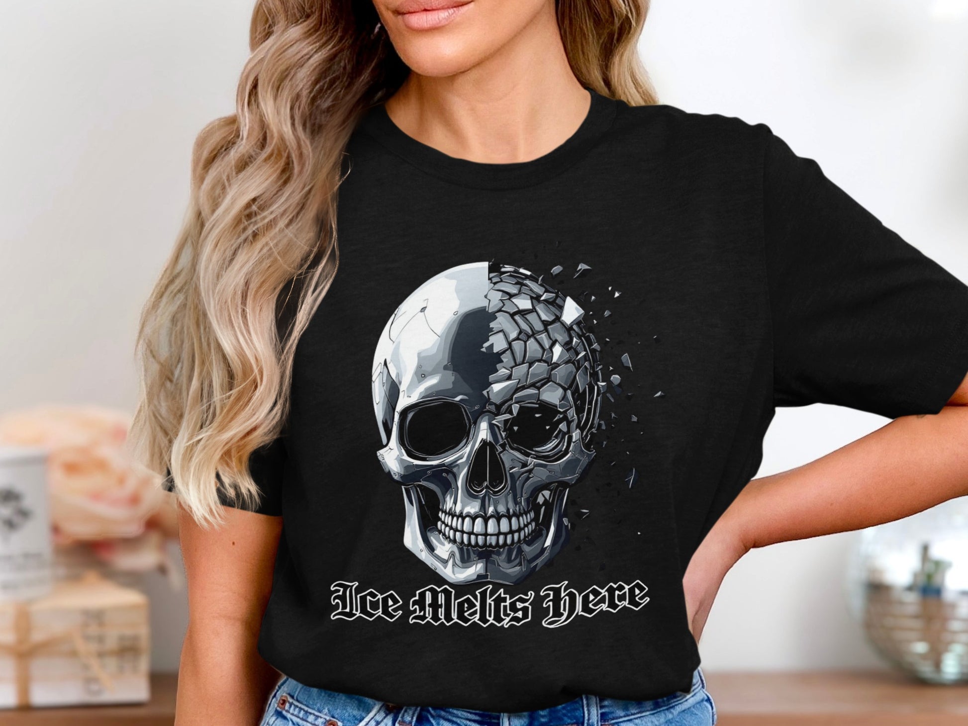 Ice Melts Here Skull Graphic T-Shirt product