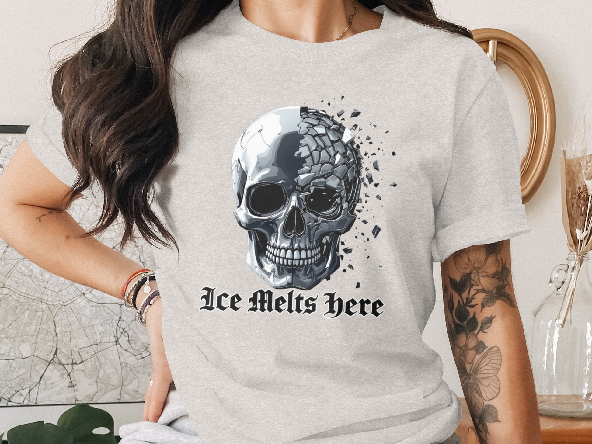 Ice Melts Here Skull Graphic Tee product