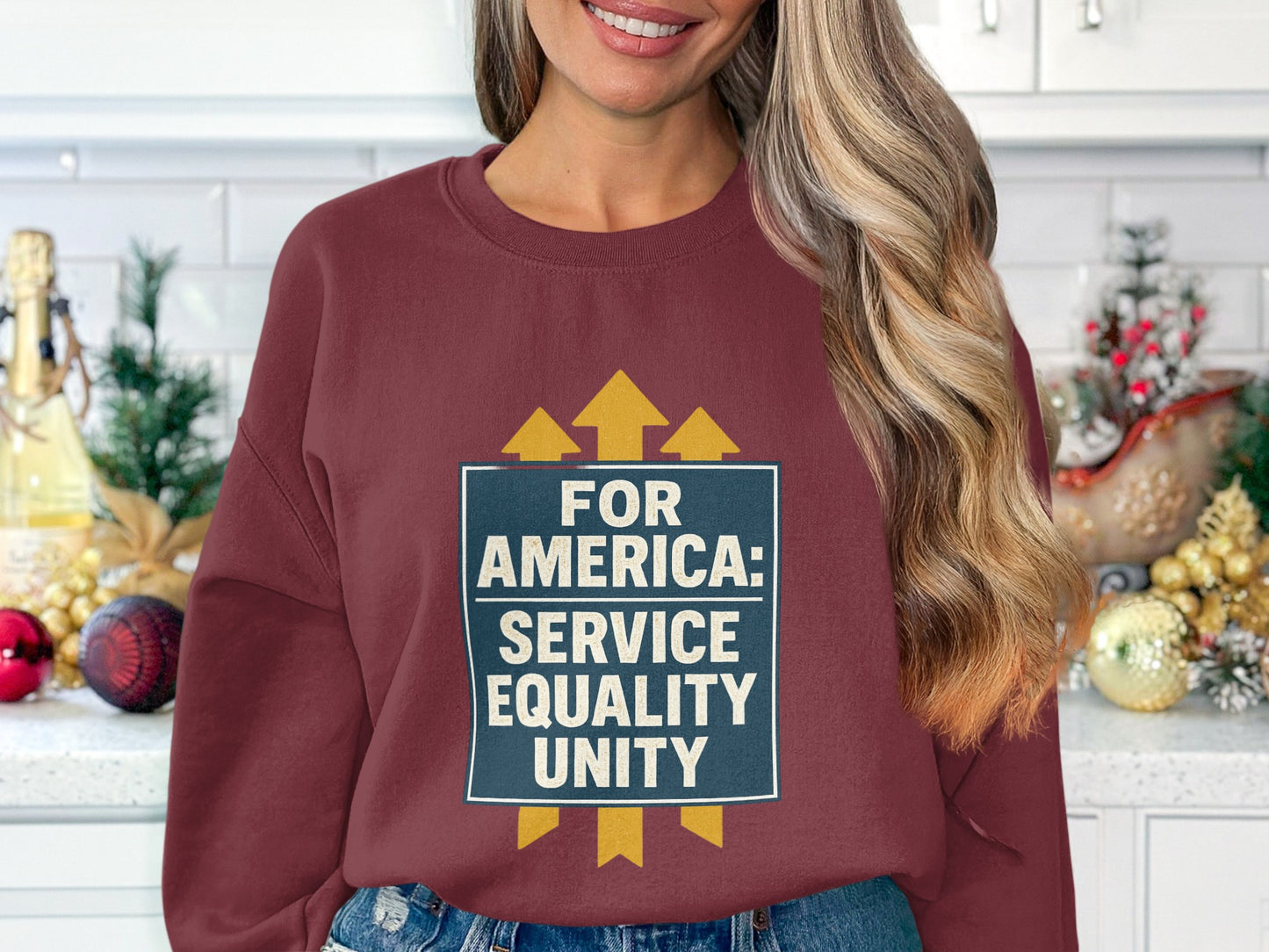 For America Service Equality Unity sweatshirt product type