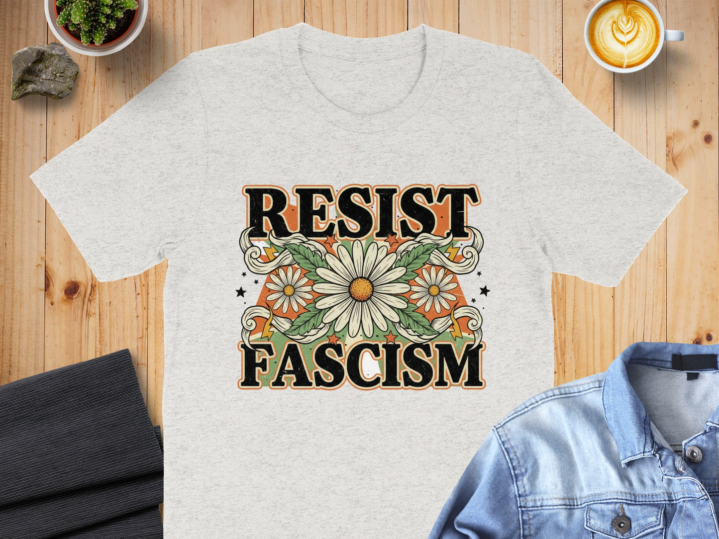 Resist Fascism Graphic Print T-Shirt product type