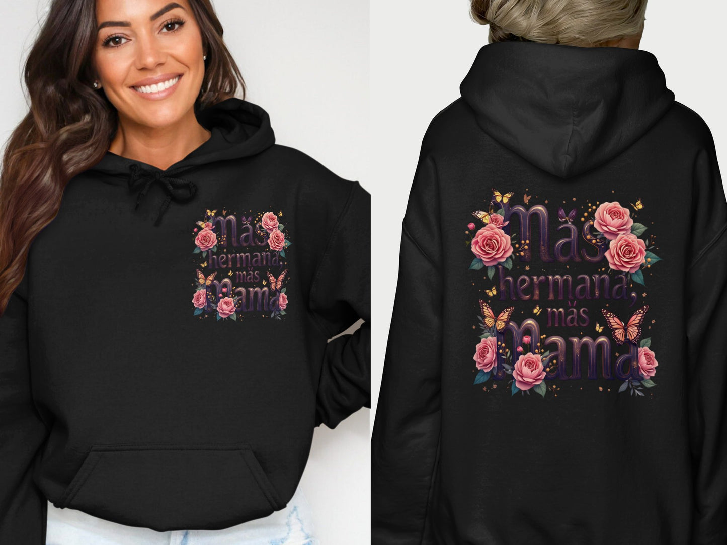 Mas Hermana Mas Amada Printed Hoodie product type