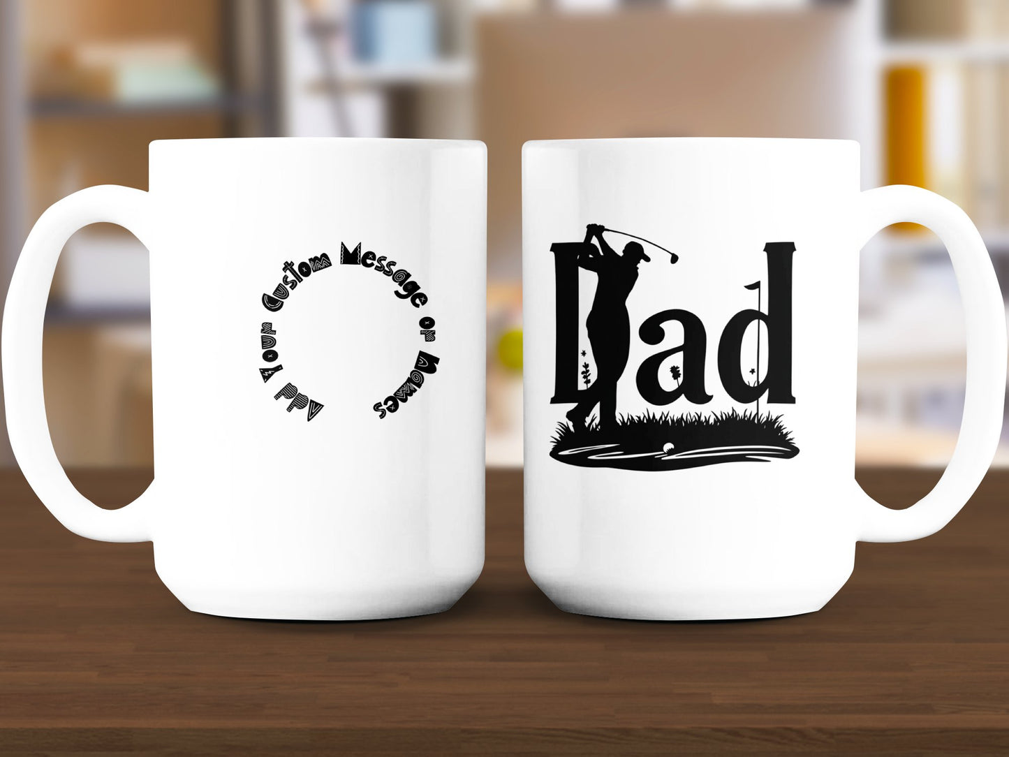 Personalized Custom Message Dad Golfing Mug product