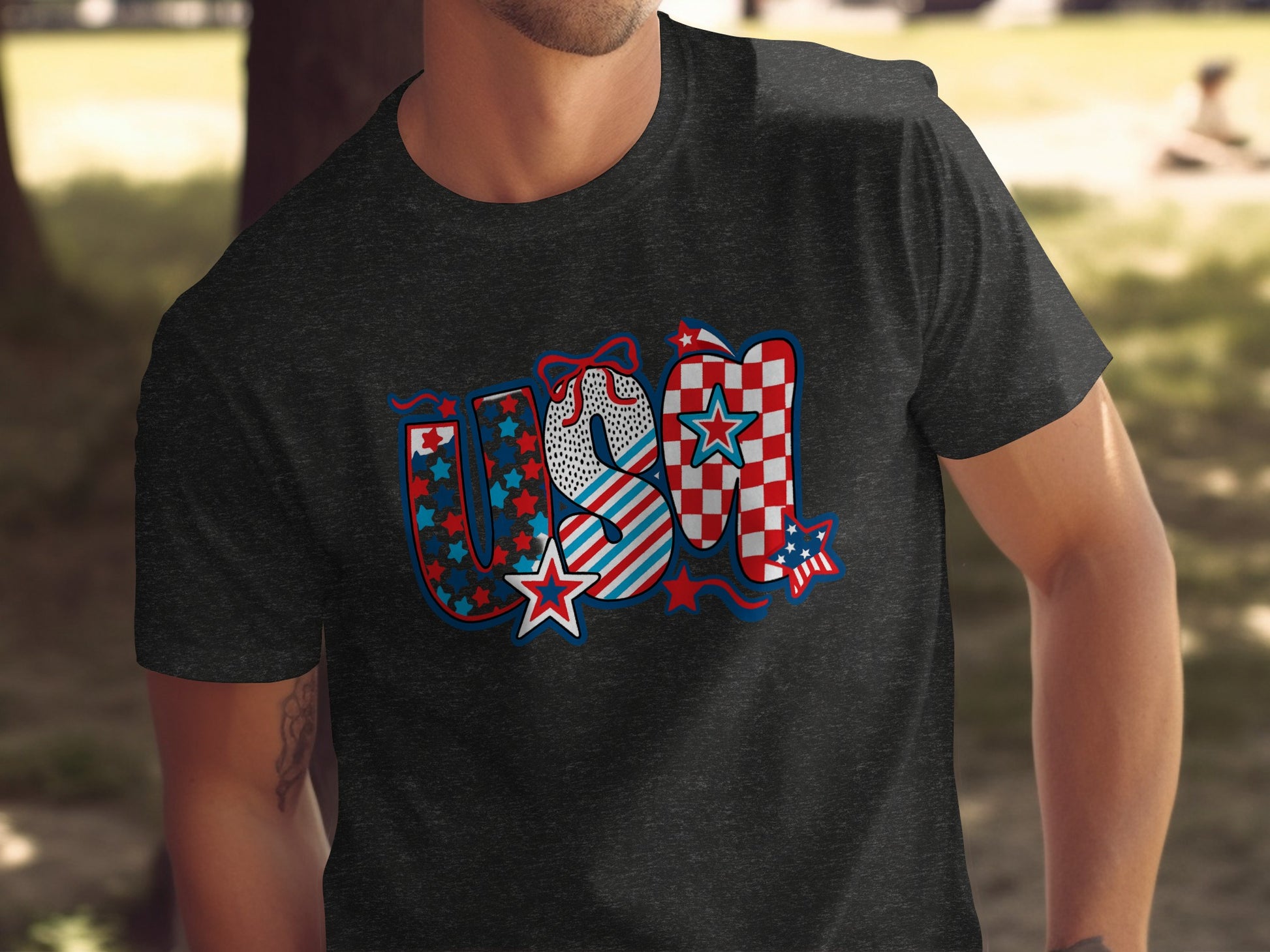 Patriotic Stars and Stripes USA Graphic Tee product type