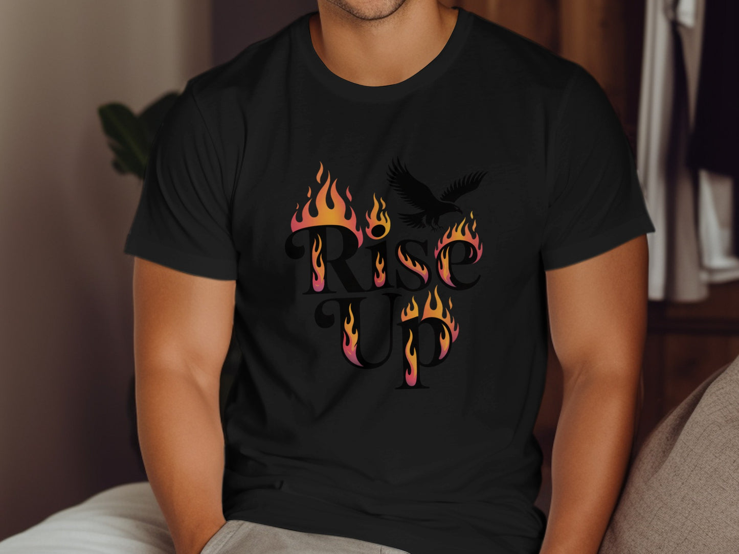 Rise Up Fire Flames Graphic Unisex T-shirt product
