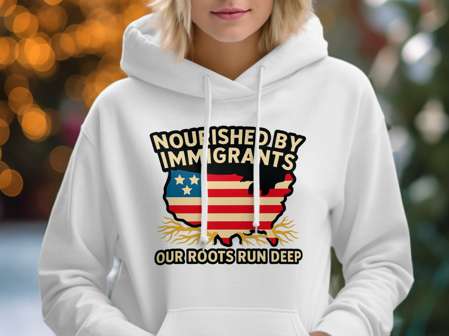 Nourished By Immigrants Our Roots Run Deep product hoodie