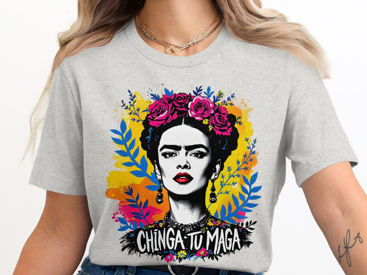 Bold Artistic Floral Design Graphic T-Shirt product type