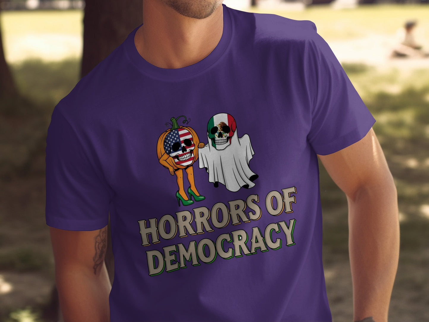 Horrors of Democracy Graphic Halloween T-Shirt product type