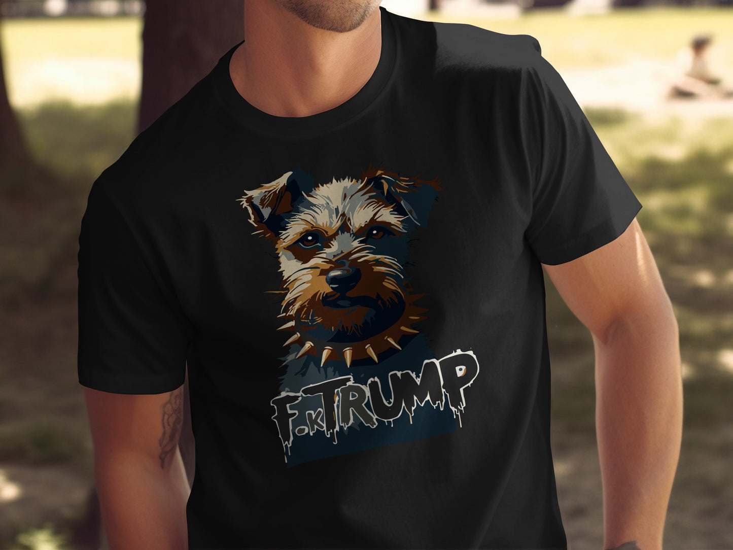 Dog Illustration with F. Trump Text T-Shirt product