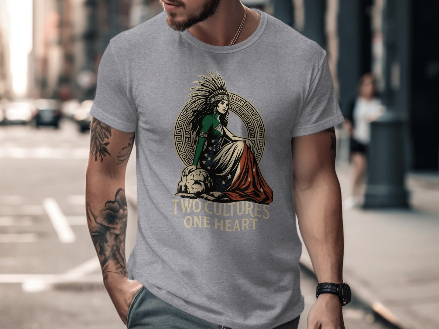 Two Cultures One Heart Graphic Tee product