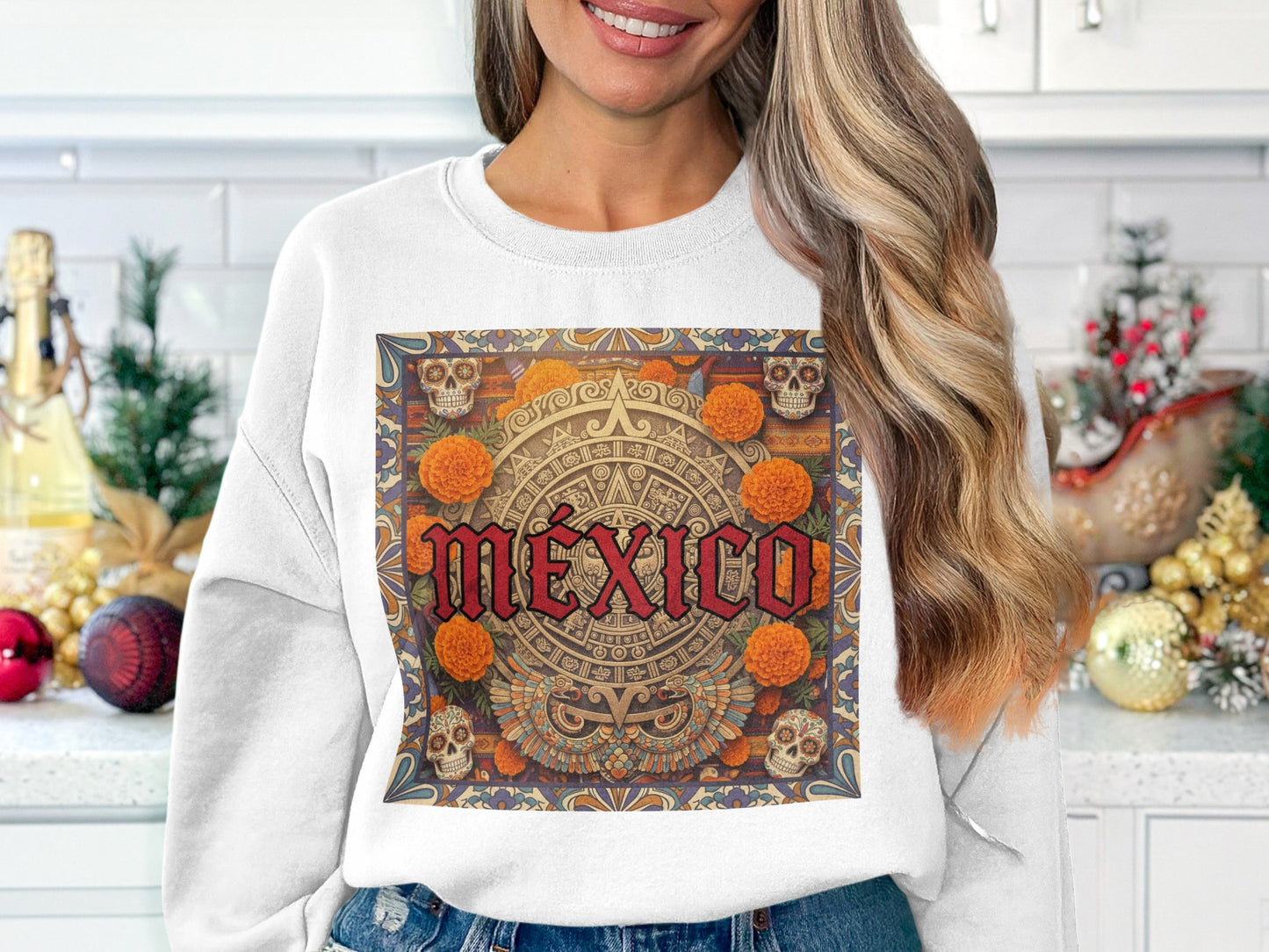Colorful Mexico Aztec Mandala Graphic Sweatshirt product