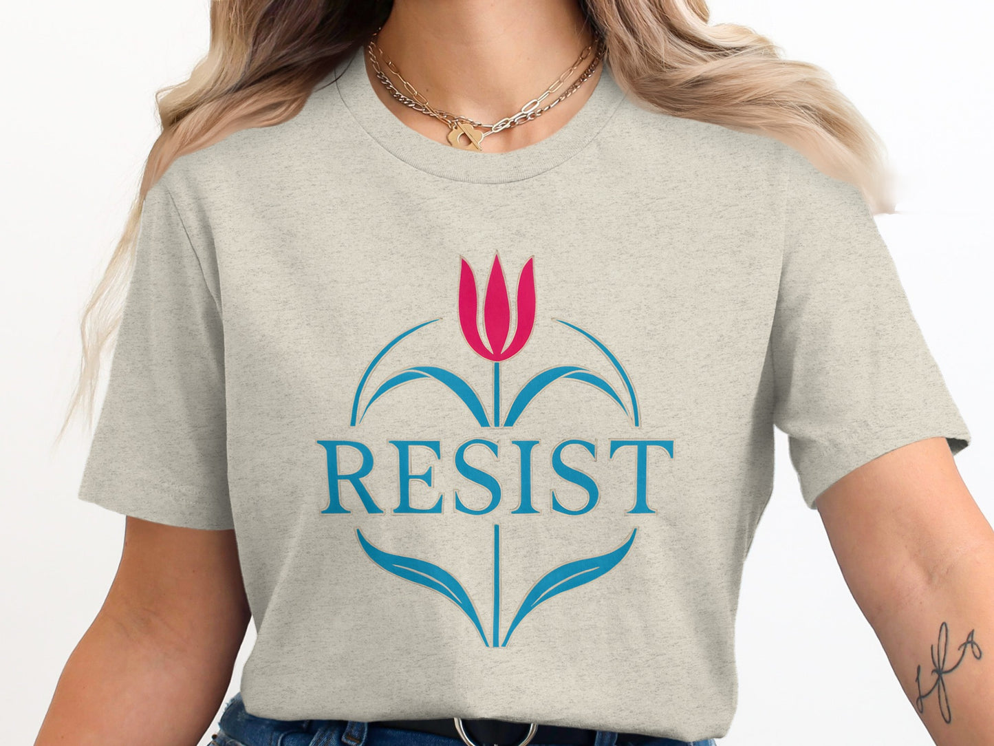 Tulip Resist Design Graphic Tee Shirt product type