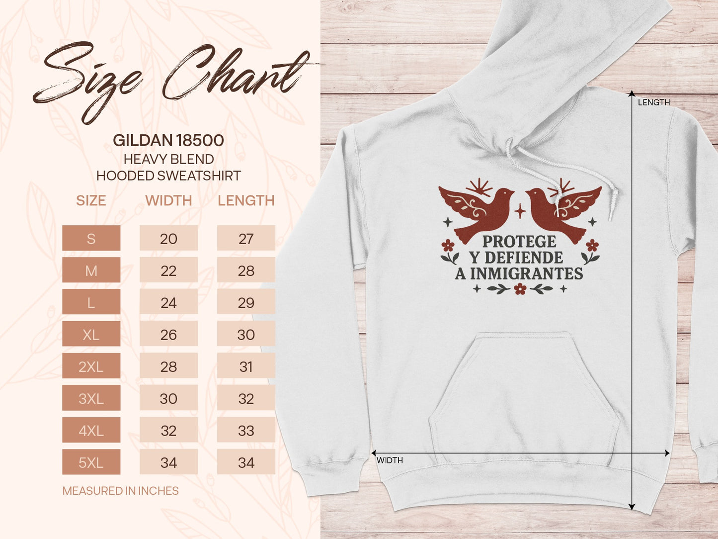 Protege Y Defiende A Inmigrantes Hooded Sweatshirt product type