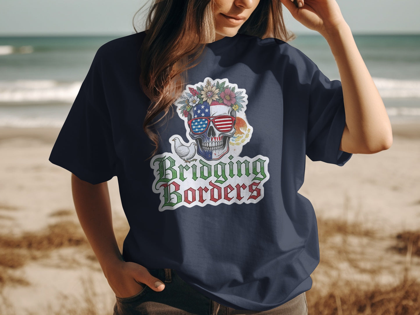 Bridging Borders Skull Graphic Women's T-shirt product type