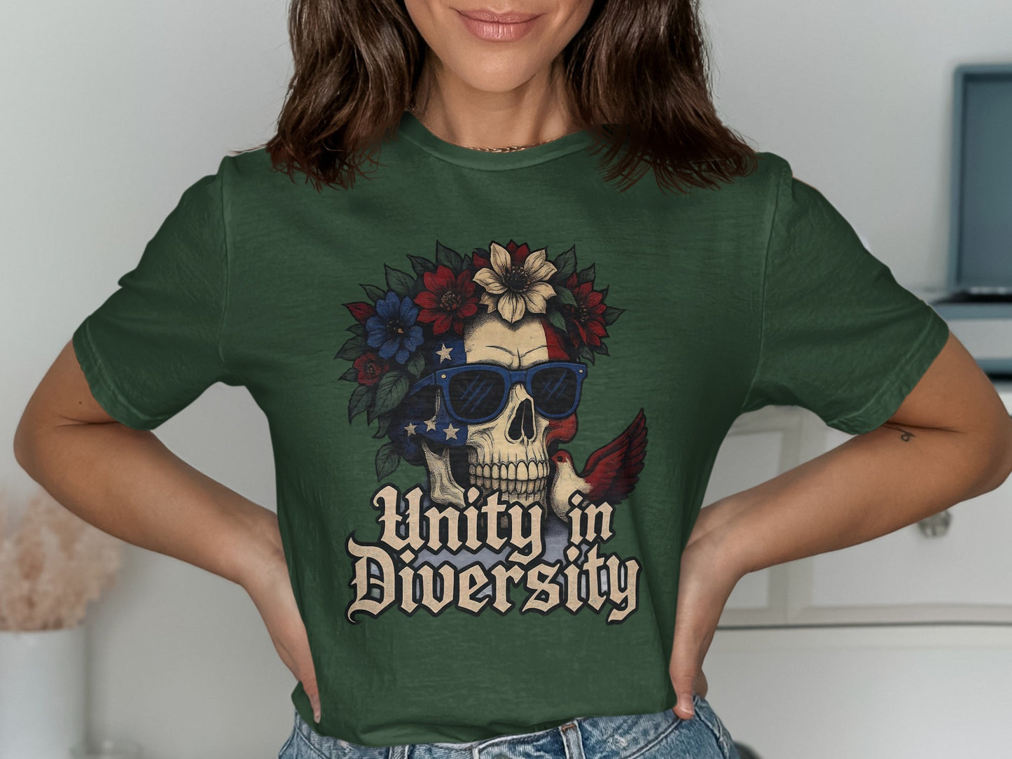 Unity in Diversity Skull Themed T-Shirt Product