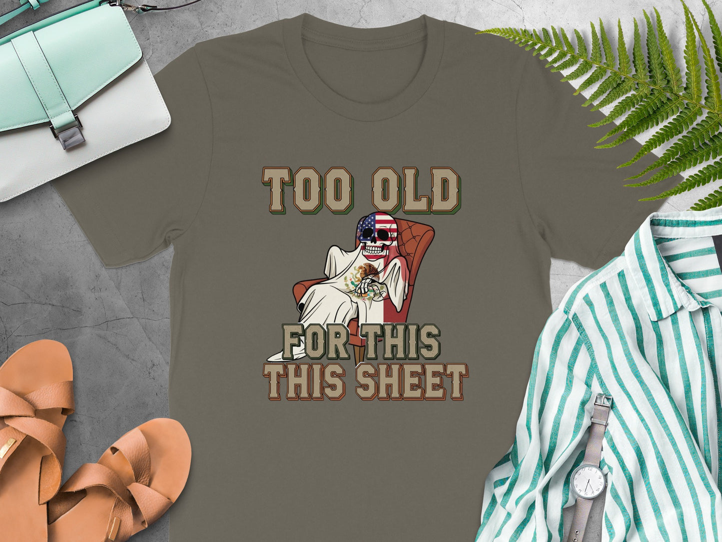 Too Old For This Sheet Funny Graphic T-Shirt product type
