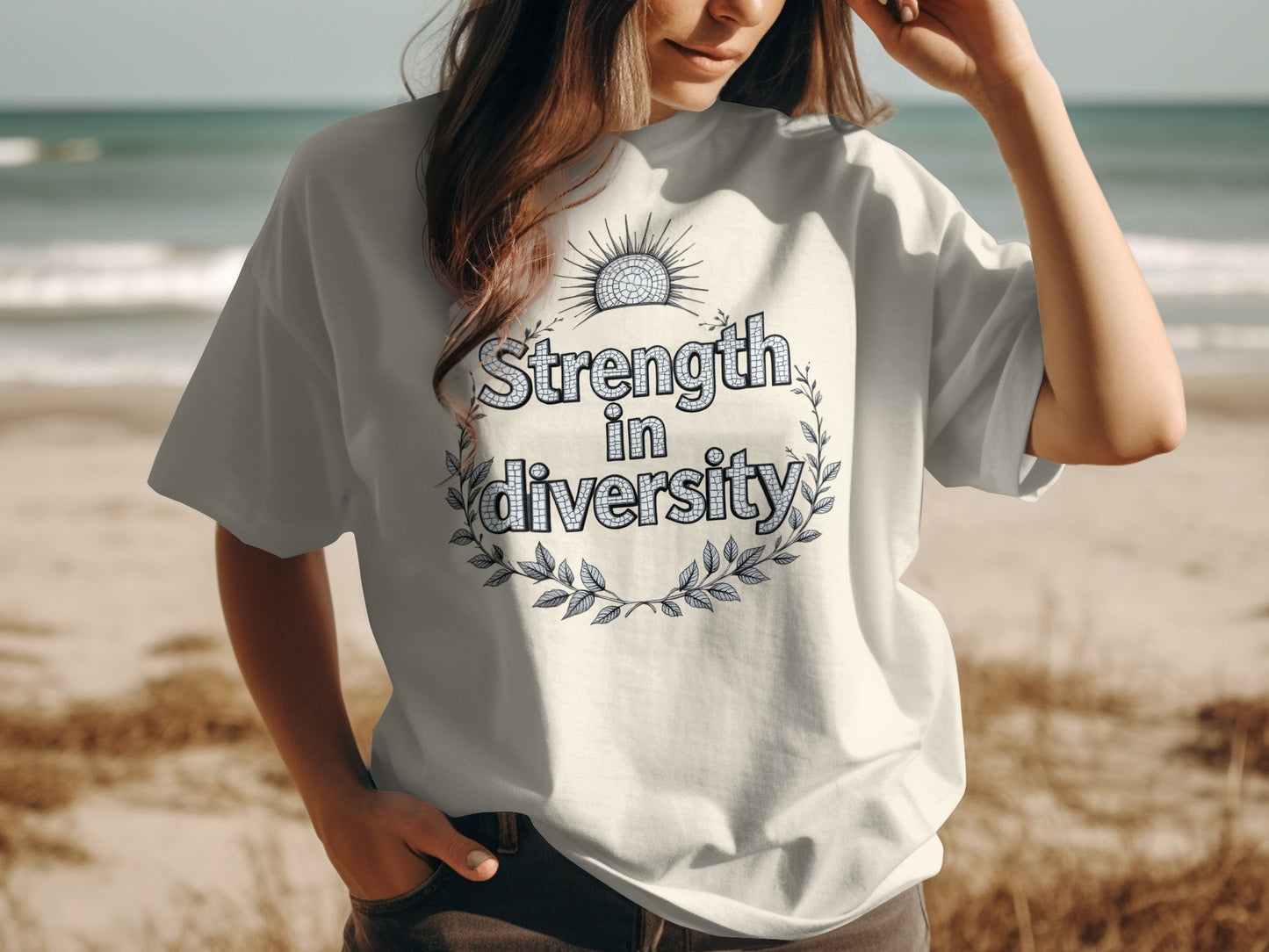 Strength in Diversity Sun and Leaf Art T-shirt product
