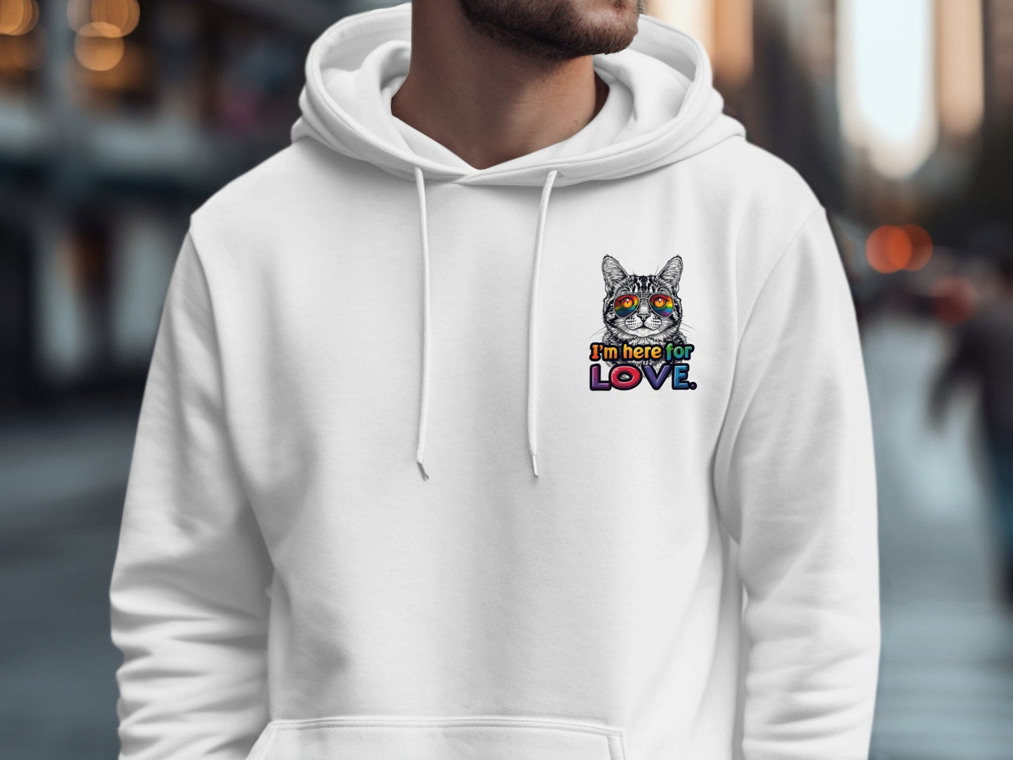 I'm Here For Love Cat Art Design Hoodie product