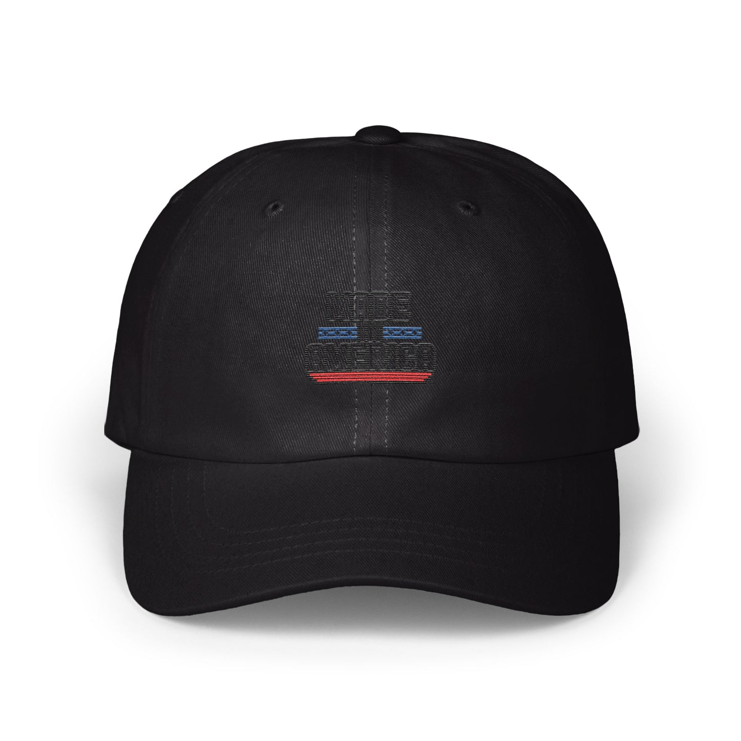 Retro Style Embroidered Black Baseball Cap product type