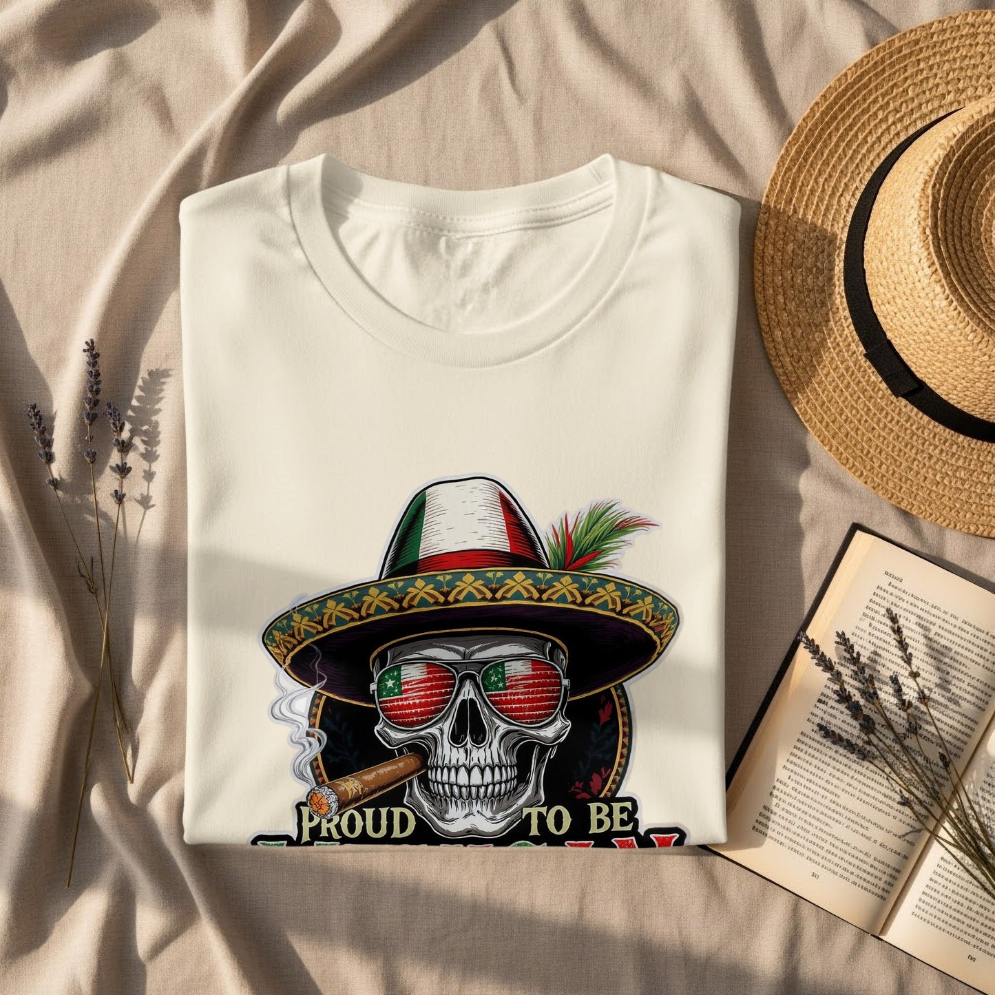 Proud To Be Skull Mexican Hat T-Shirt product type