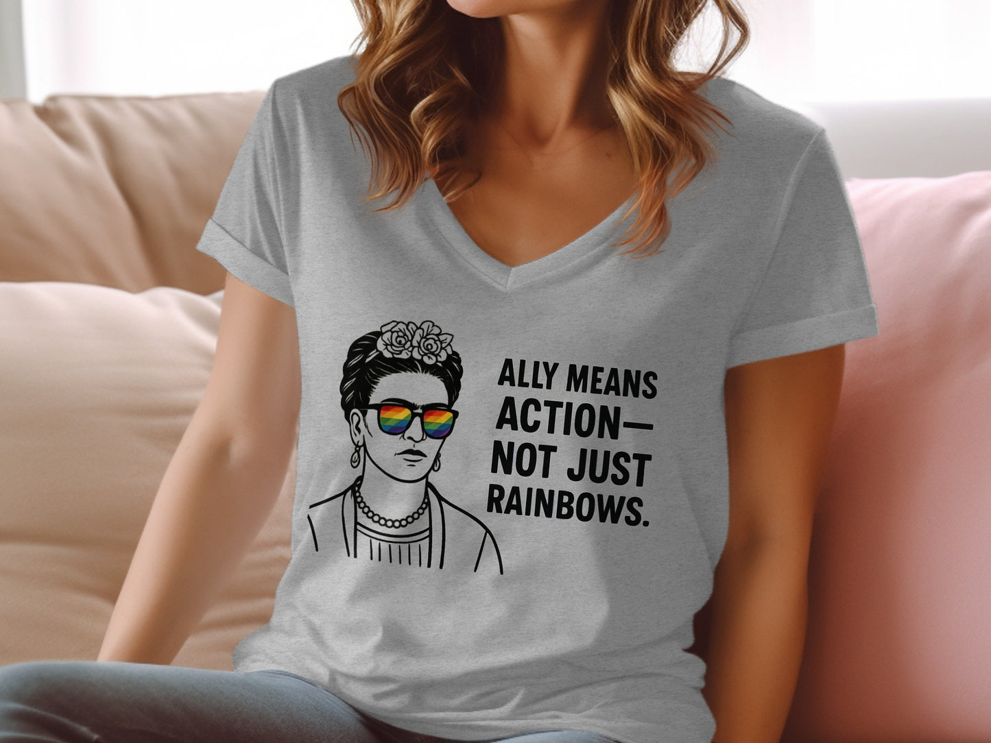 Ally Means Action Not Just Rainbows Shirt product