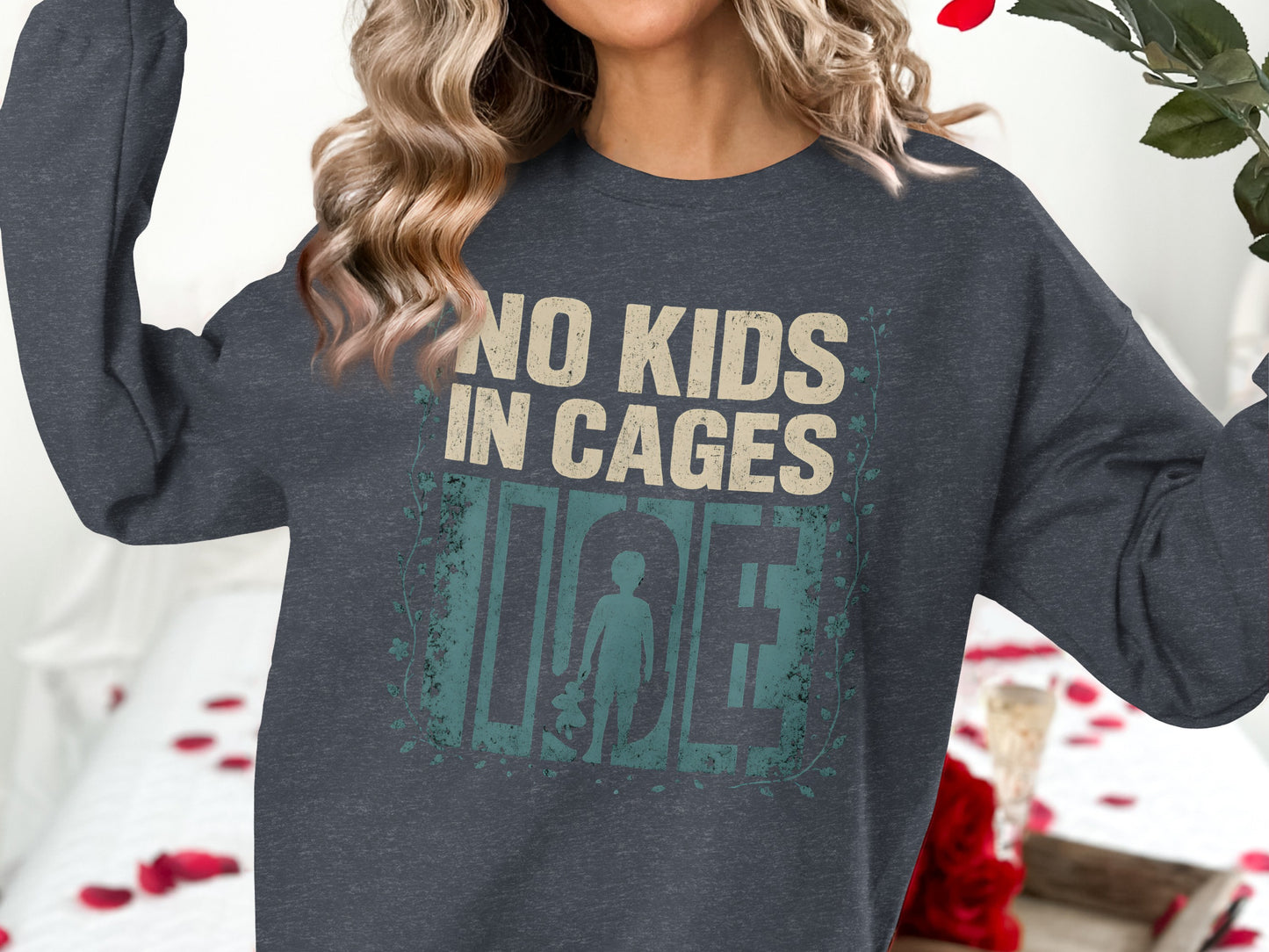 No Kids In Cages Long Sleeve Tee product