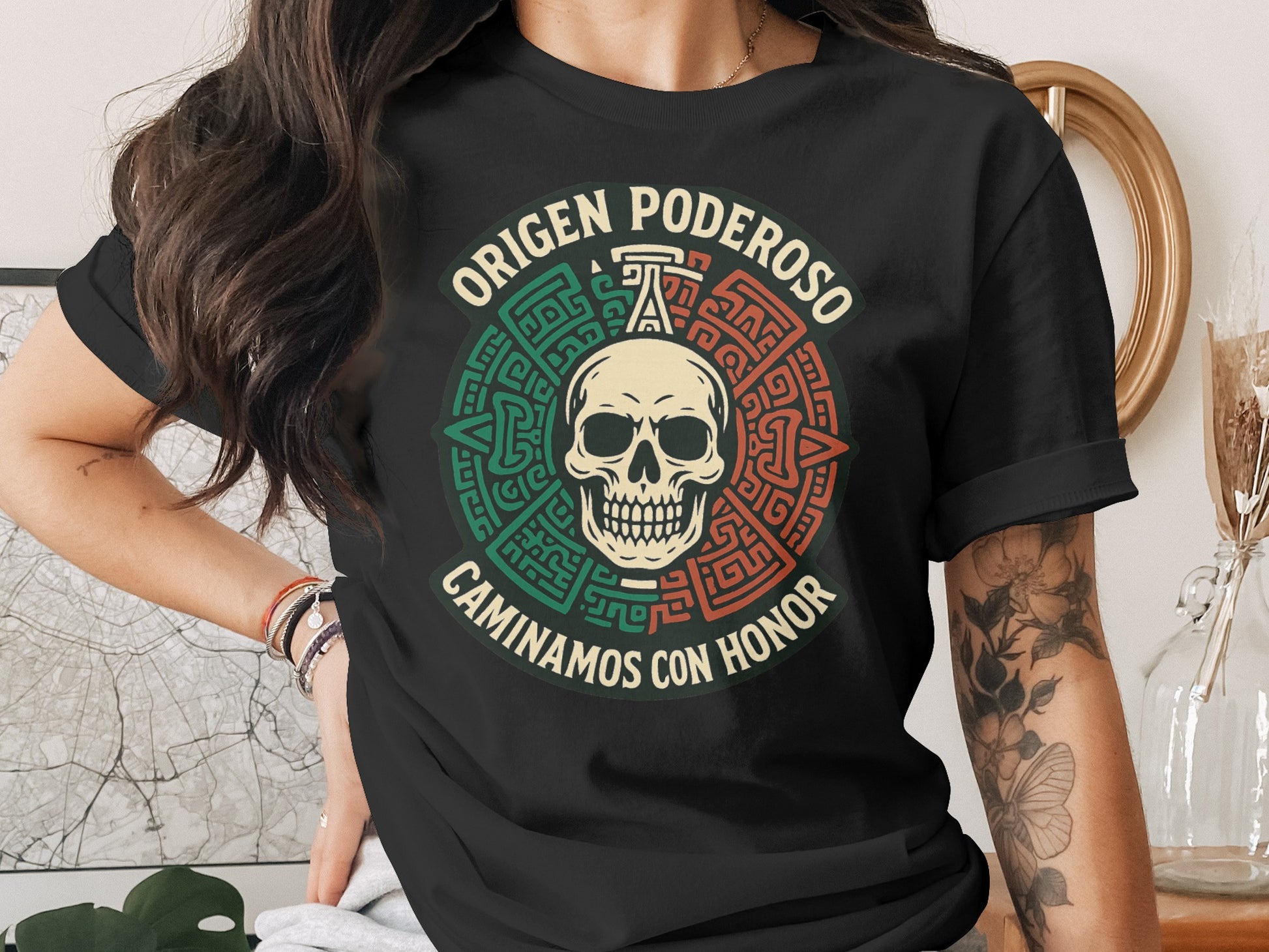 Origen Poderoso Caminamos Con Honor Skull T-shirt product