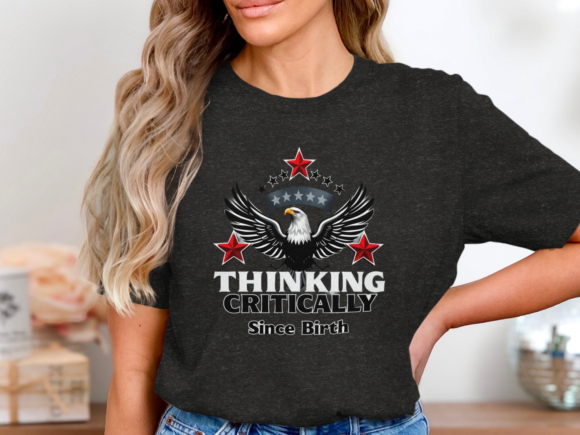 Thinking Critically Since Birth bold graphic product