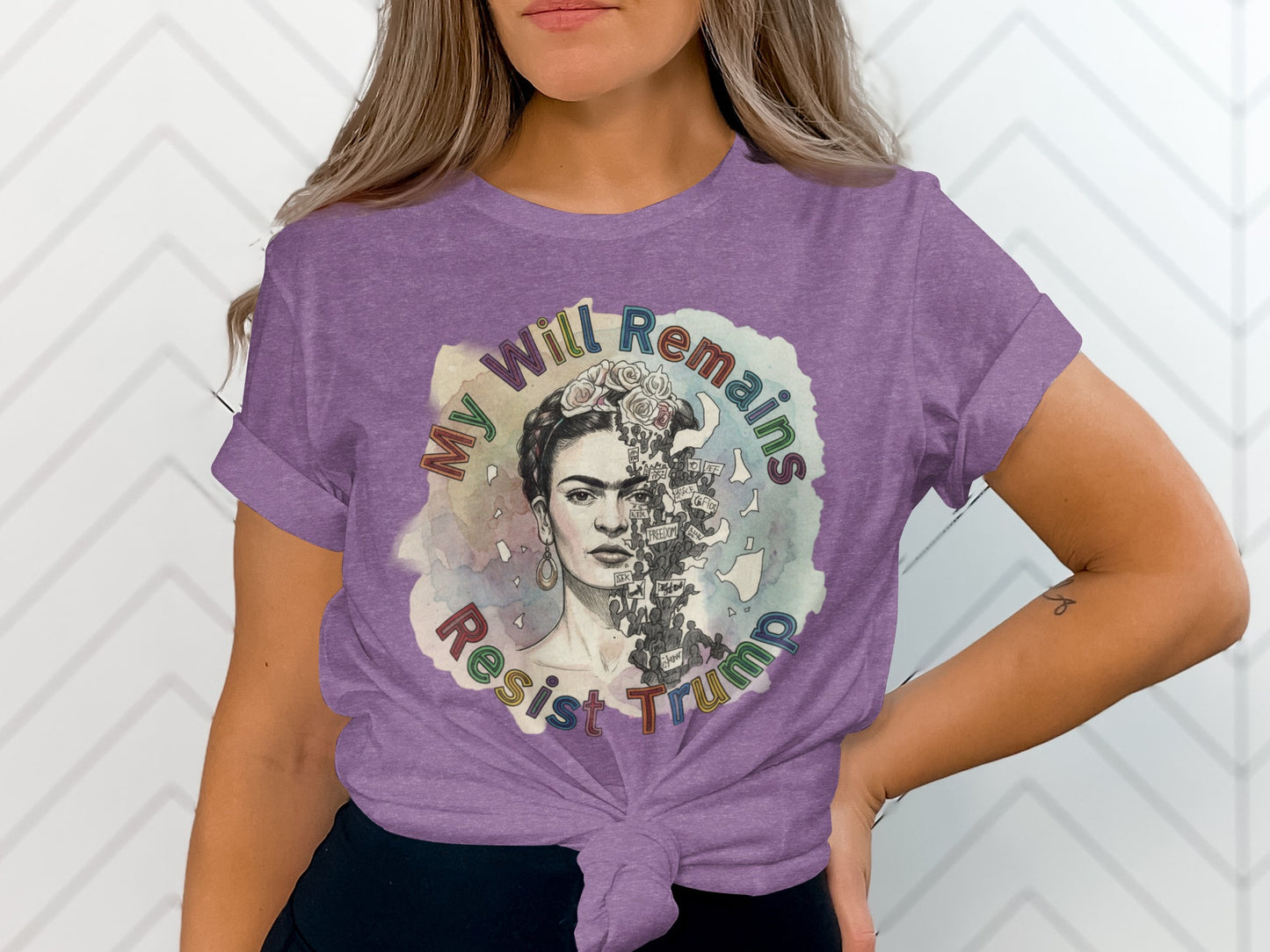 My Will Remains Resist Trump Graphic Tee product type