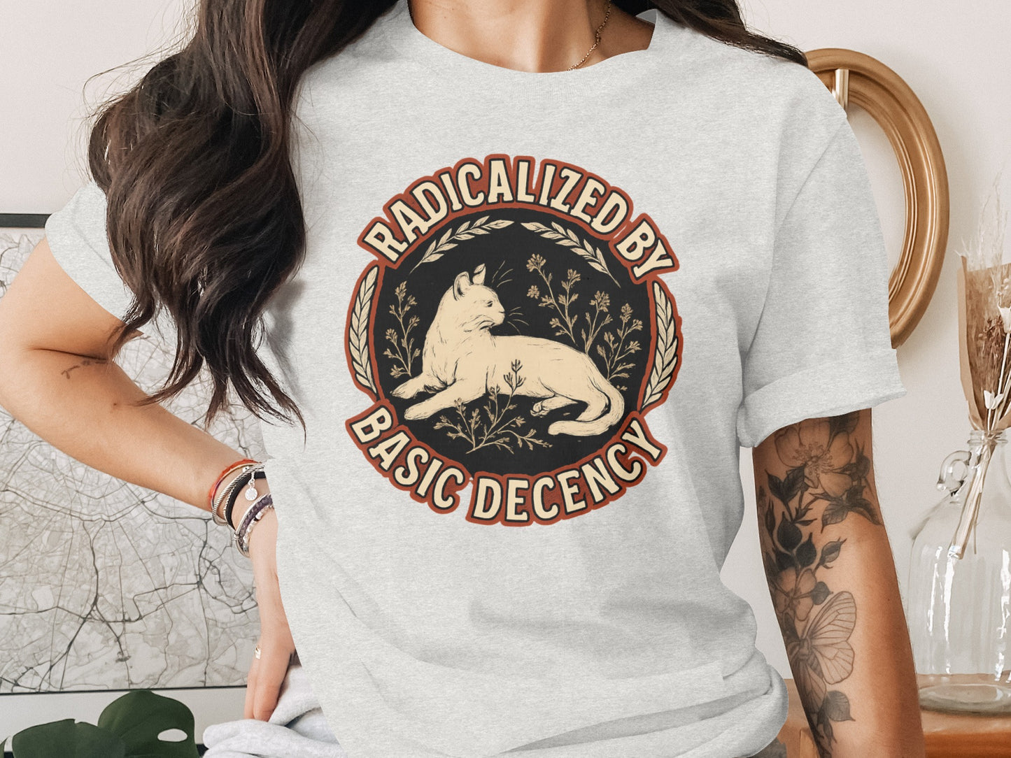Radicalized By Basic Decency Graphic Tee product