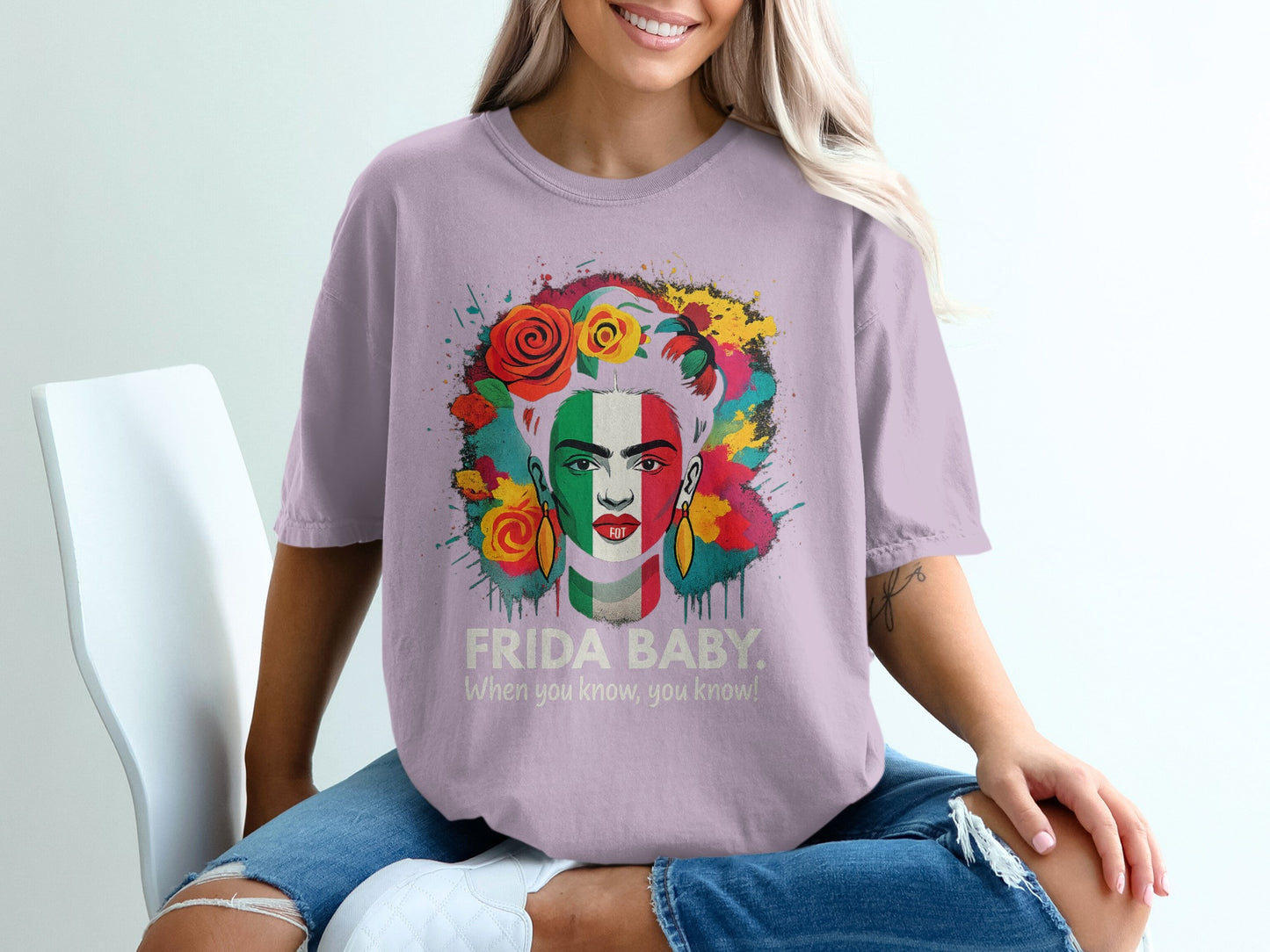 Frida Baby Art Design Graphic T-shirt product