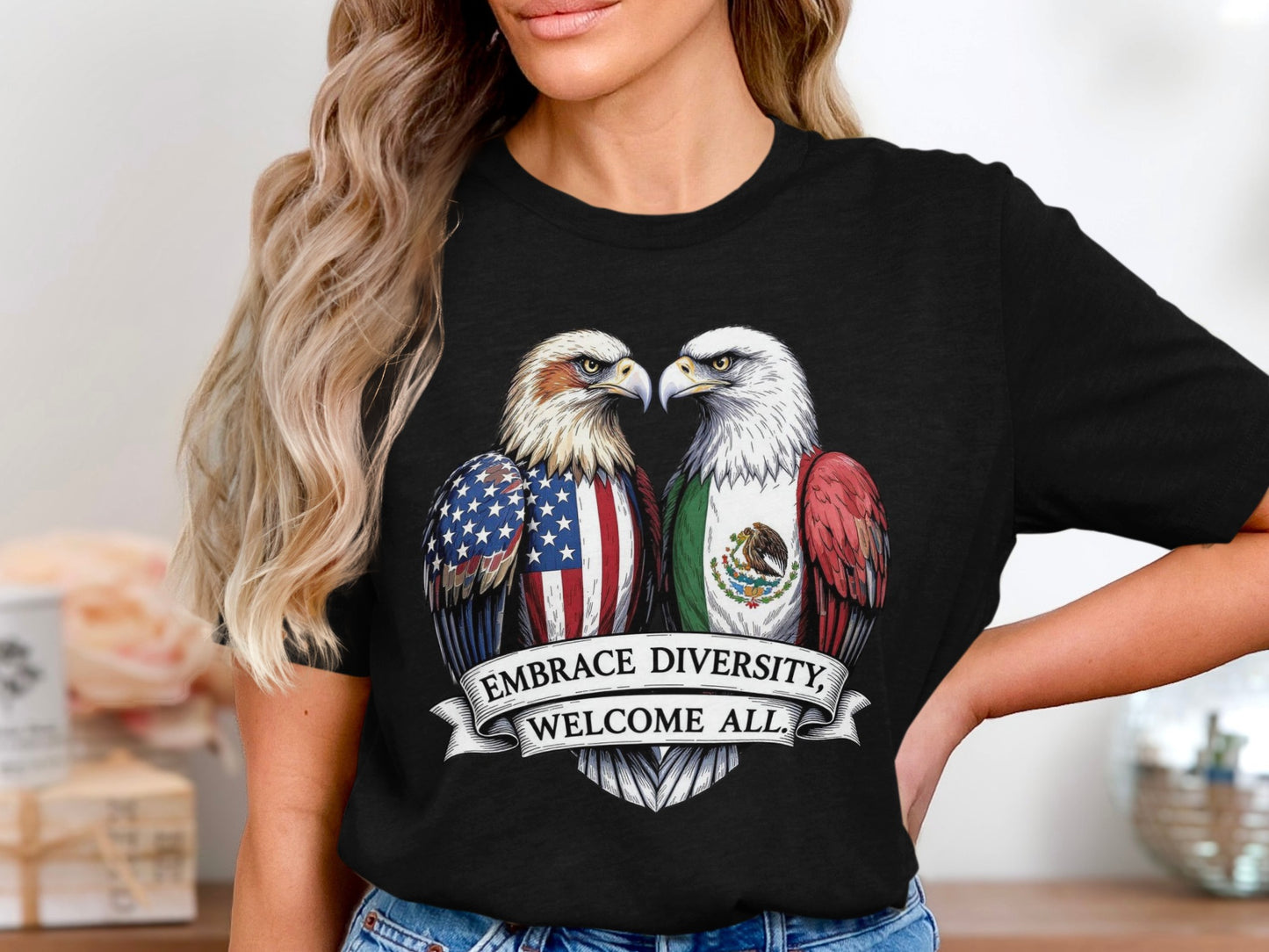 Embrace Diversity Welcome All Patriot Eagle product type