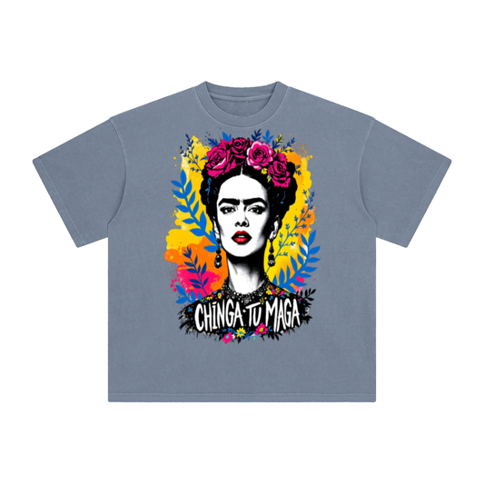 Frida Kahlo Chinga Tu Maga Enzyme Washed T-Shirt