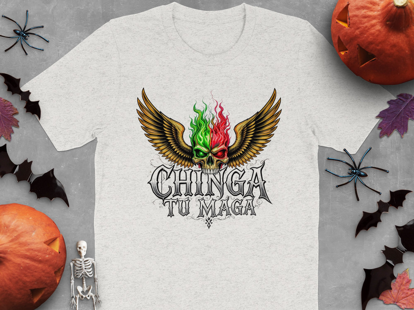 Winged Skull Chinga Tu Maga T-Shirt product type