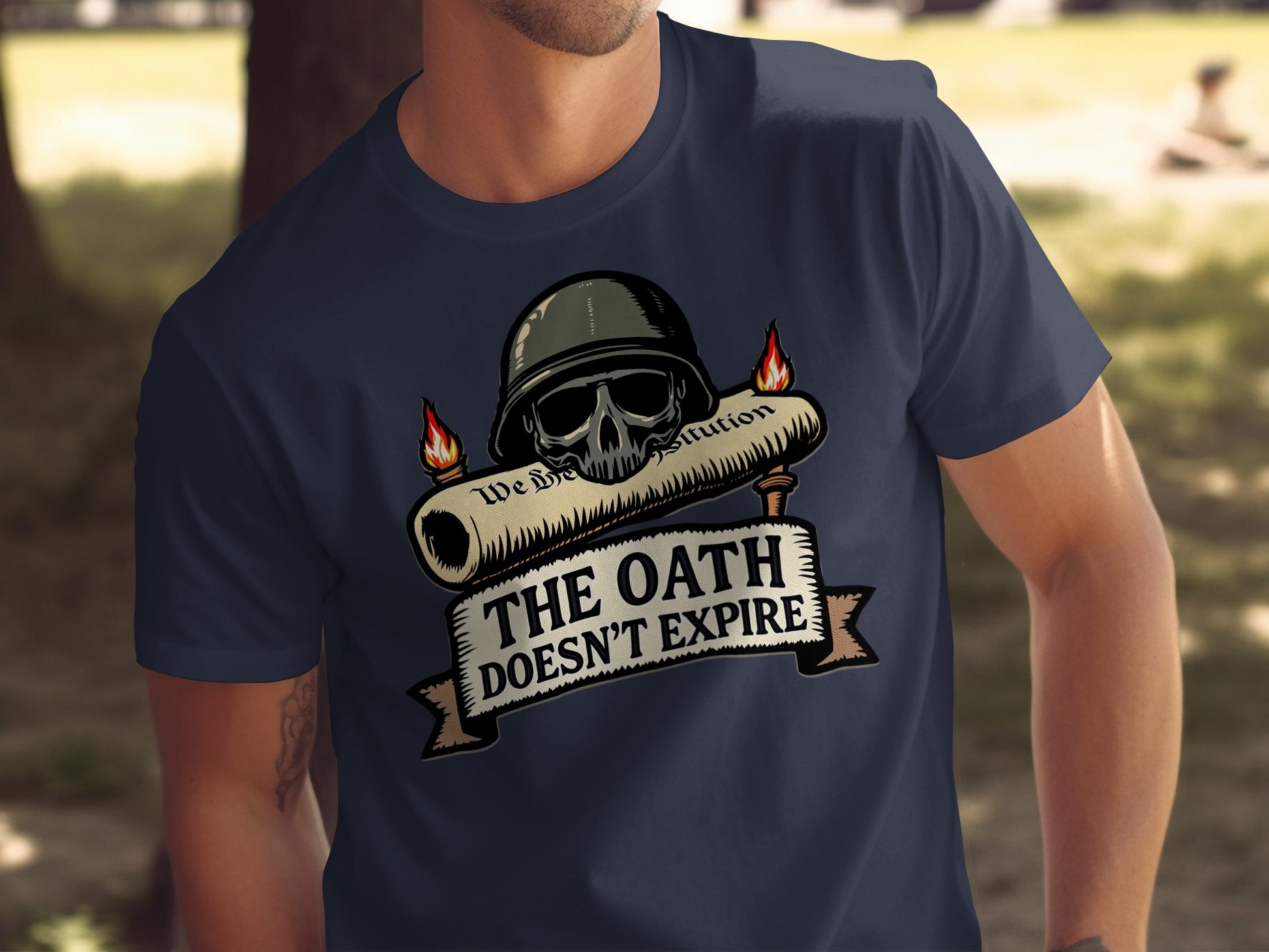 The Oath Doesn't Expire Patriotic Graphic Shirt