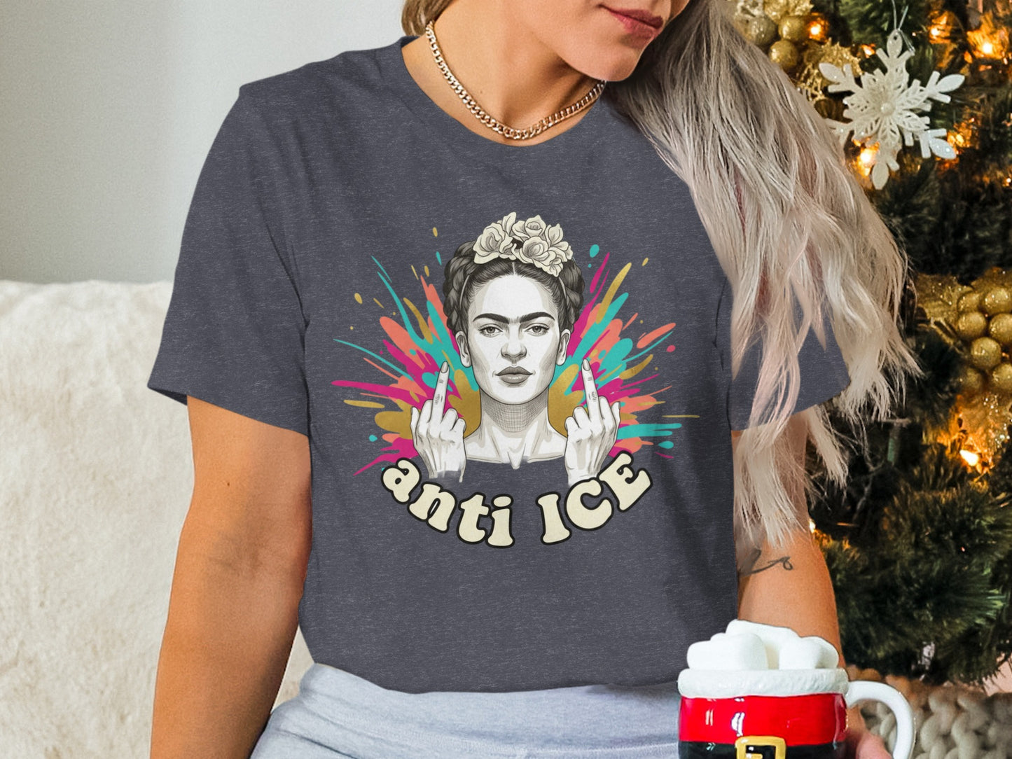 Creative Anti ICE Graphic T-Shirt for Unique Style