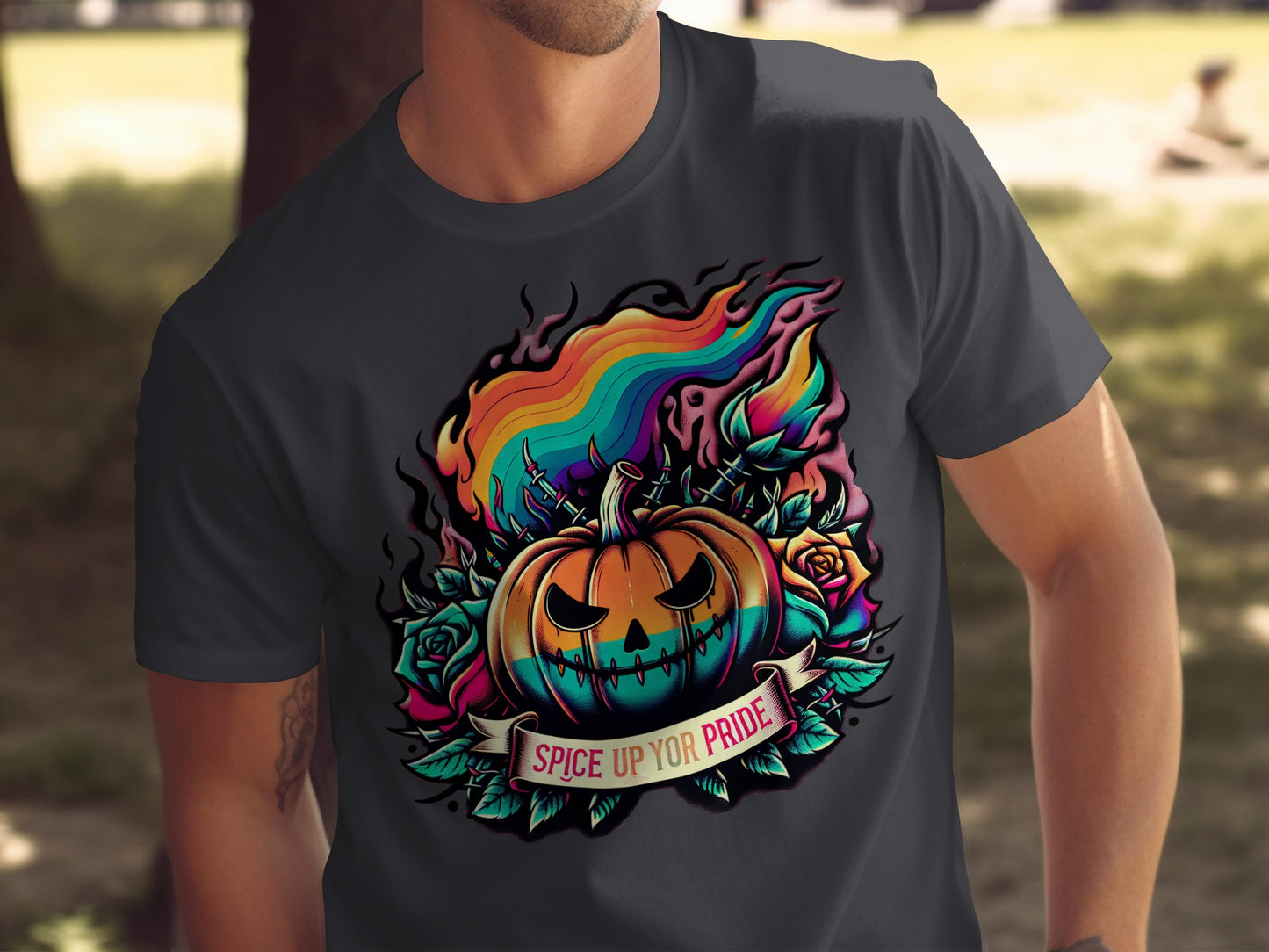 Spice Up Your Pride Colorful Pumpkin T-shirt product type