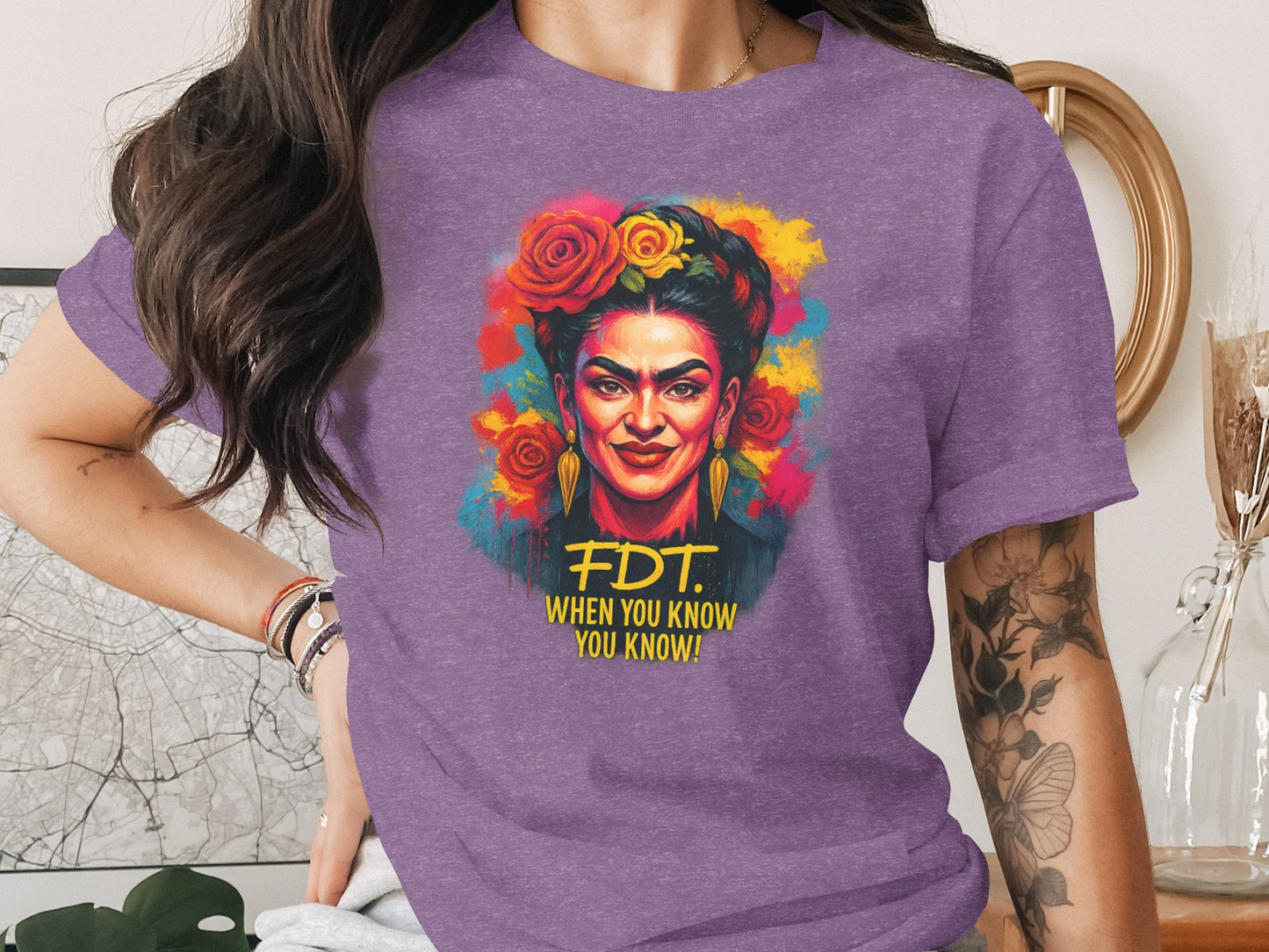 Vibrant Artistic Portrait Graphic T-shirt product