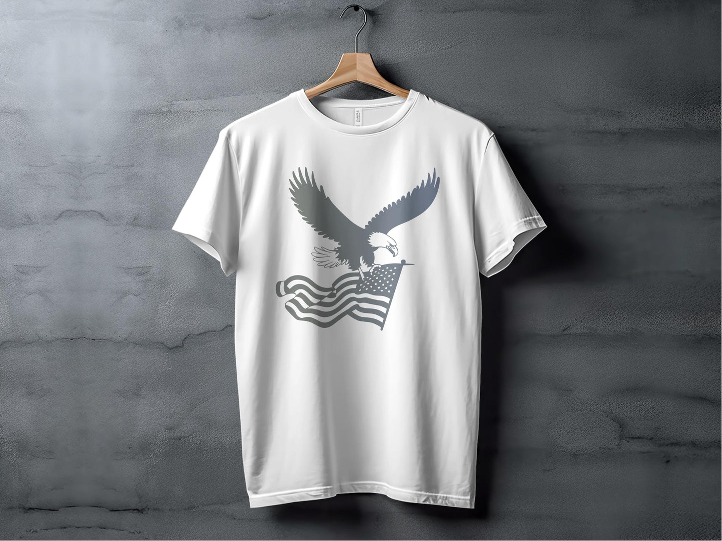 American Eagle with Flag Print T Shirt product