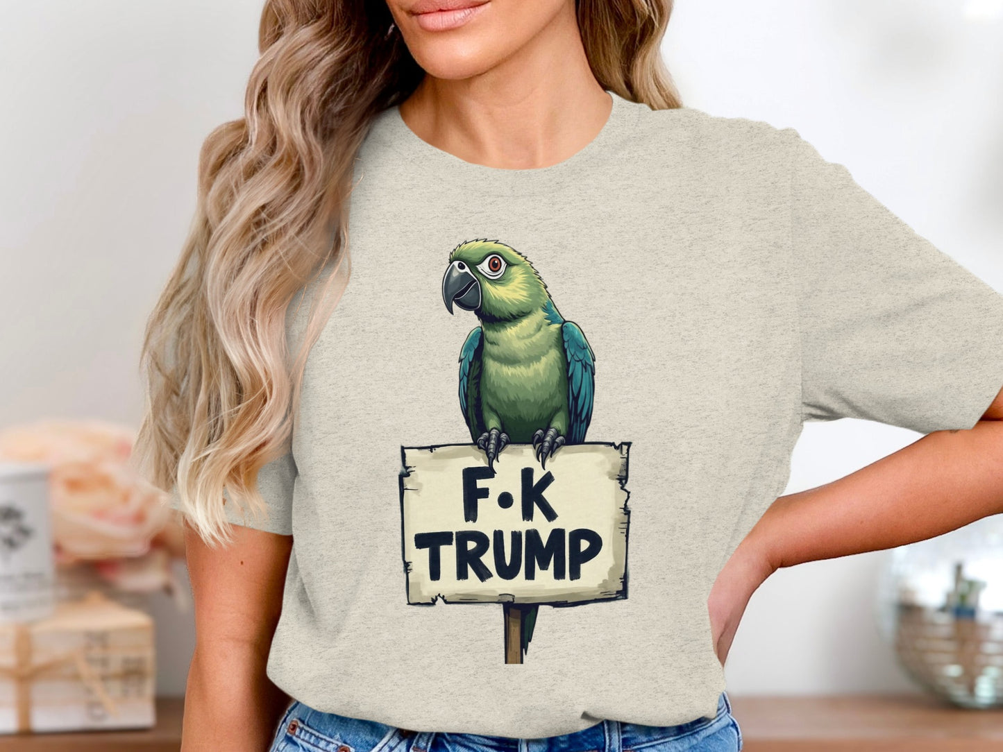 F*ck Trump Parrot Graphic Tee Shirt product type