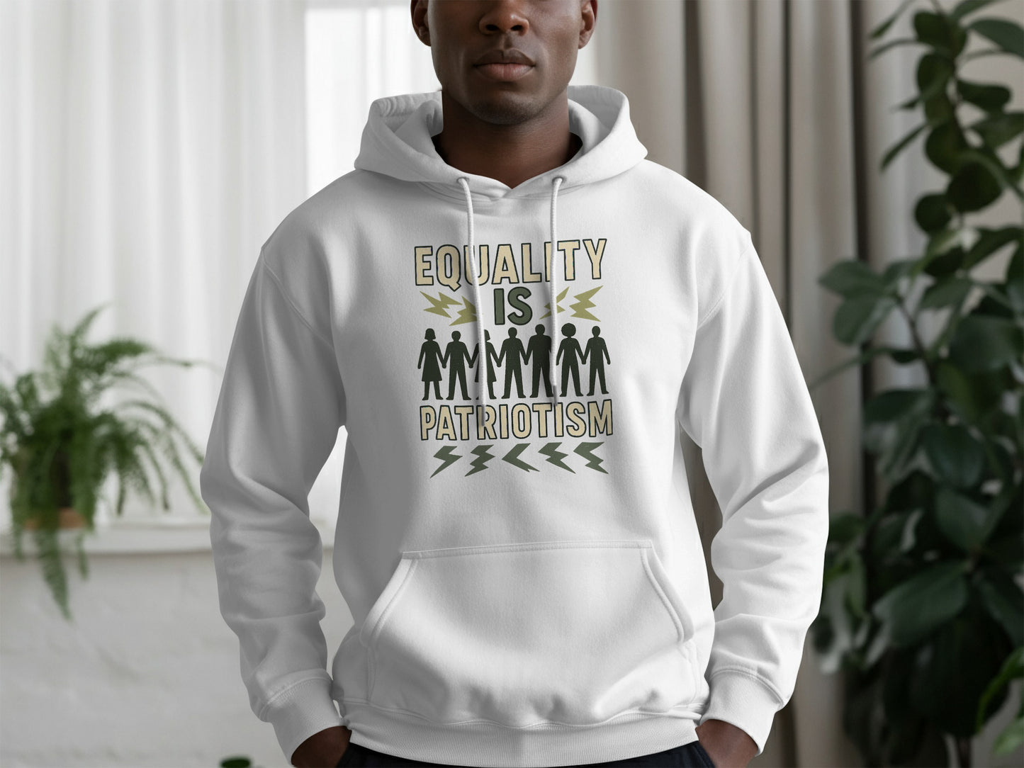 Equality Is Patriotism Letter Printed Hoodie product