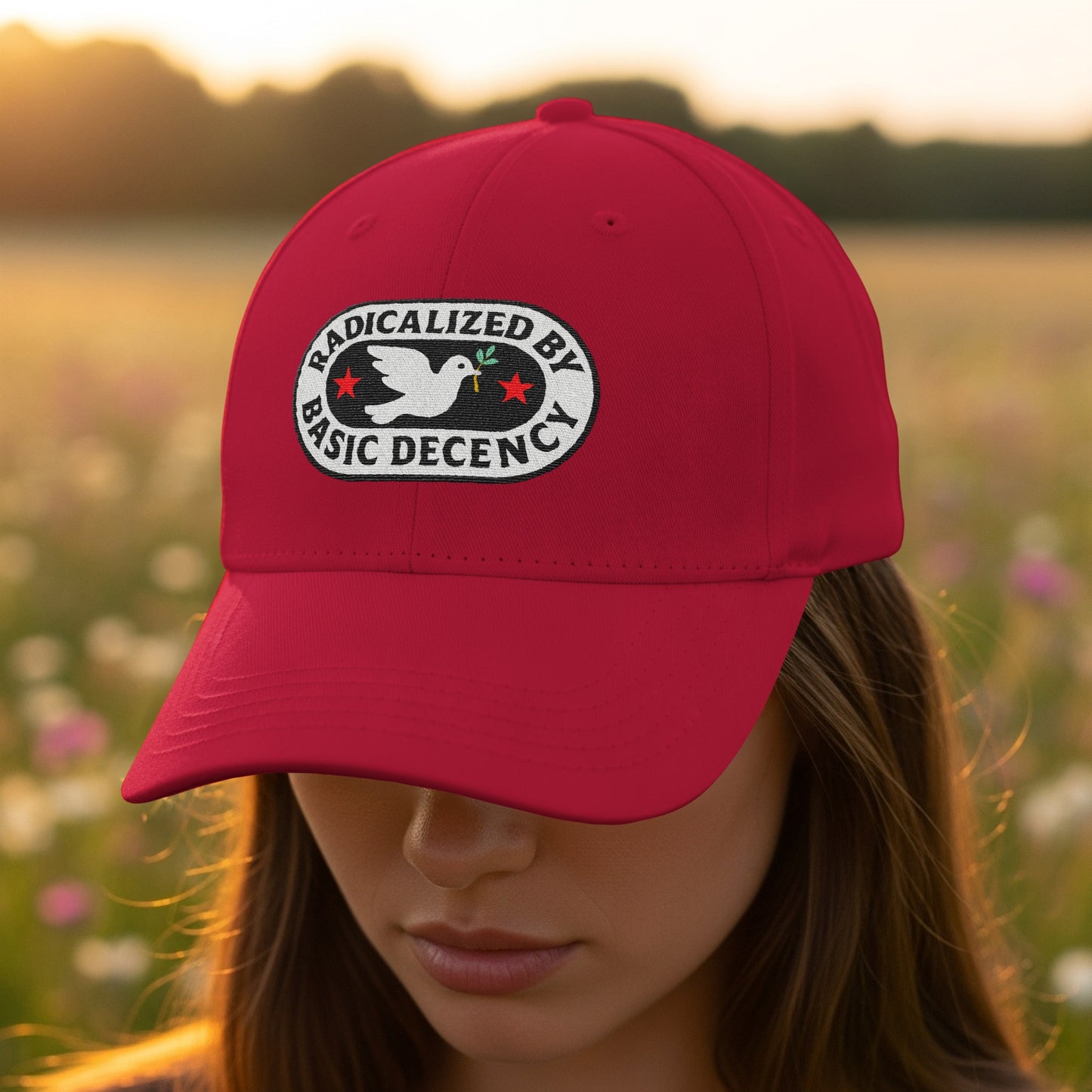 Radicalized By Basic Decency Baseball Cap product