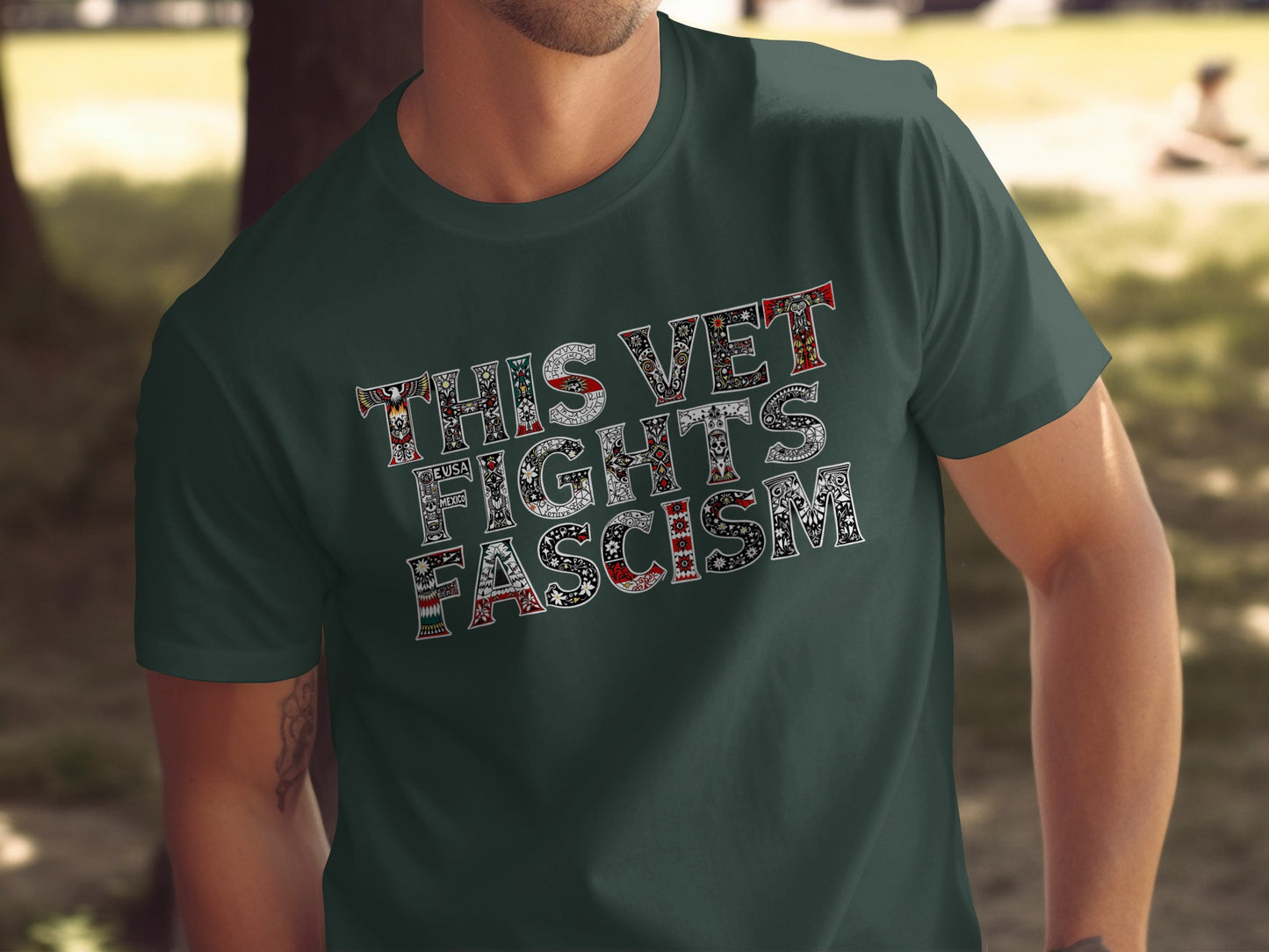 This Vet Fights Fascism Graphic T-Shirt product type