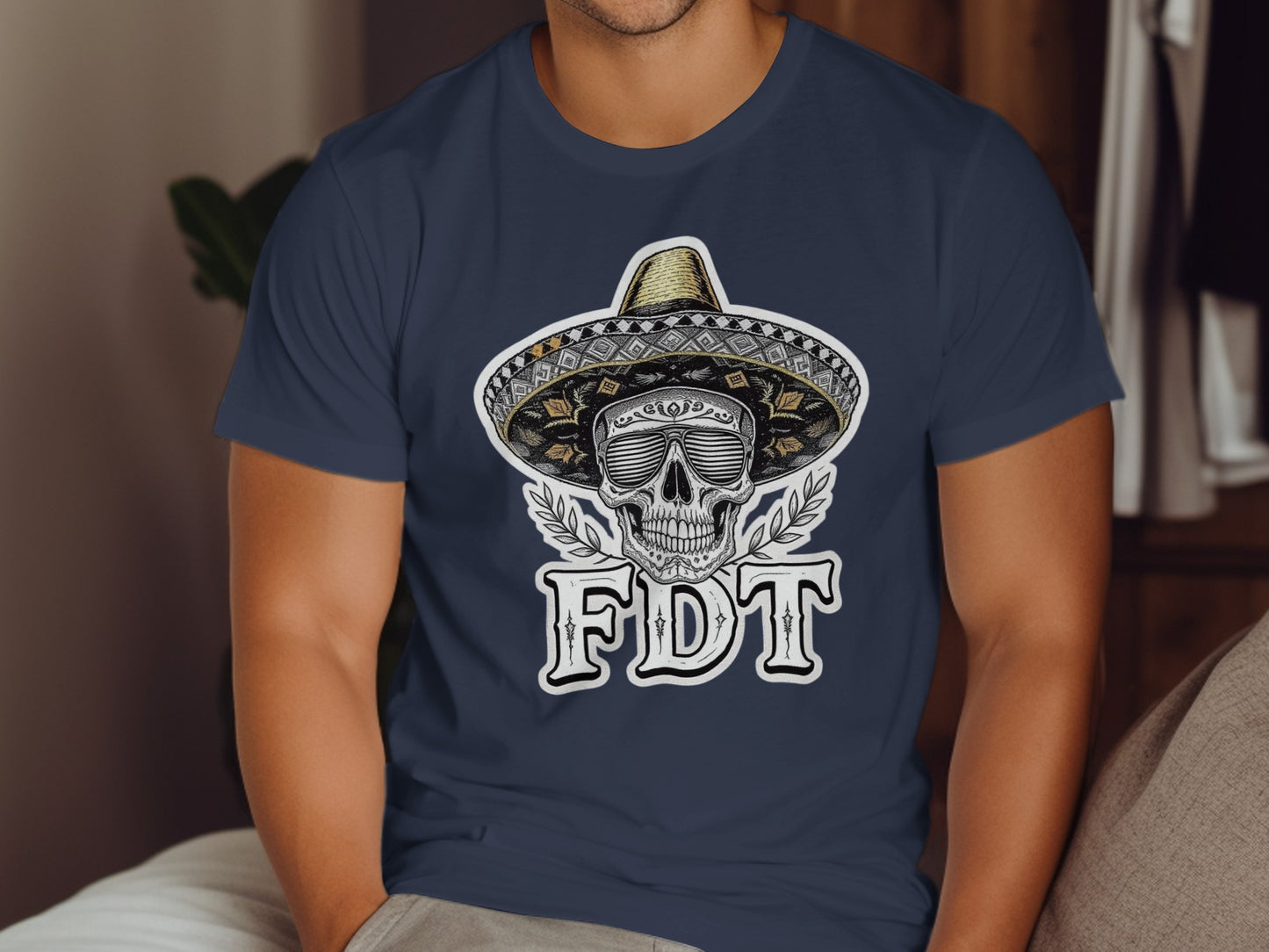 FDT Skull Wearing Sombrero Graphic Tee product