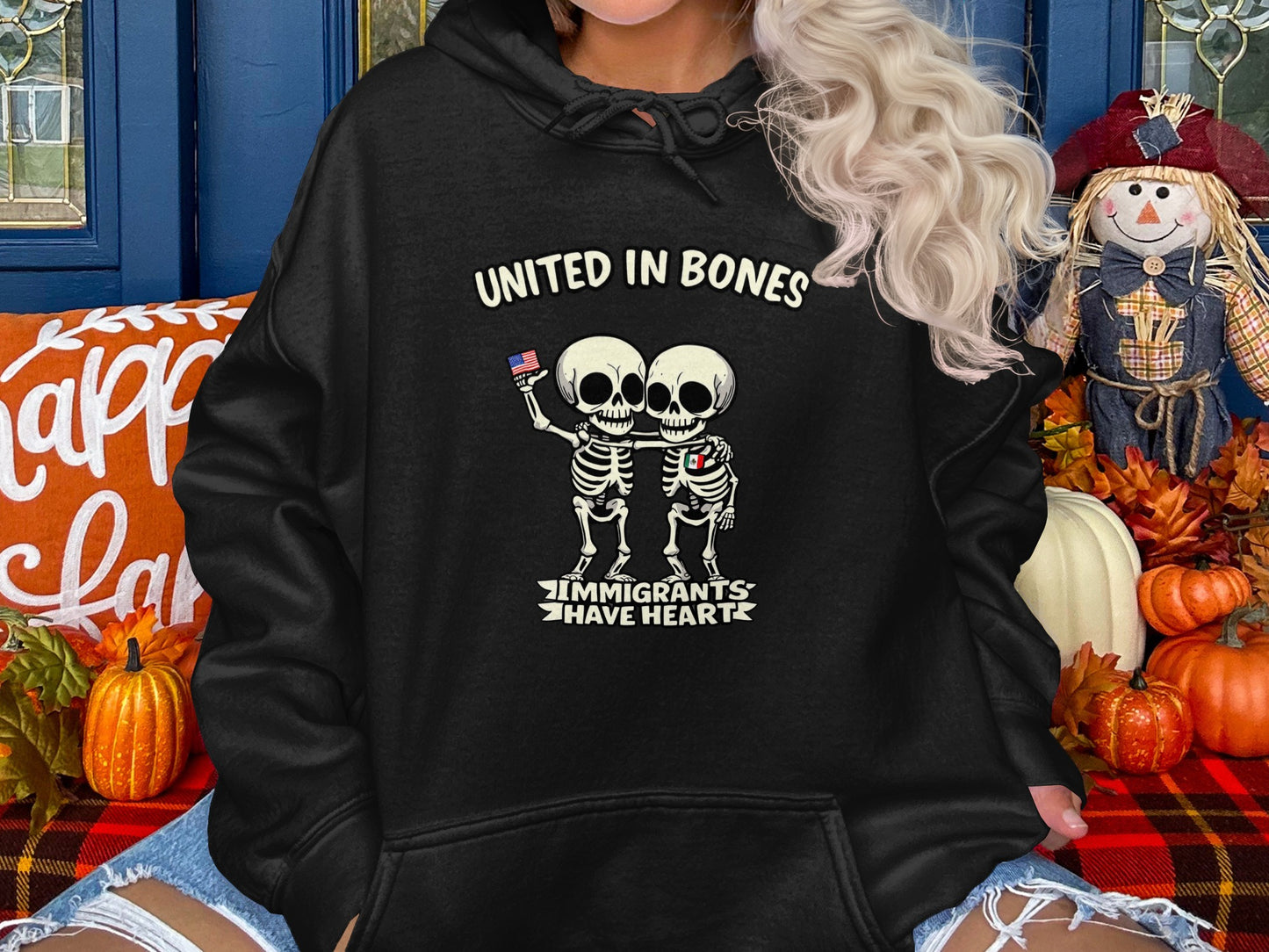 United In Bones Immigrants Have Heart Hoodie product