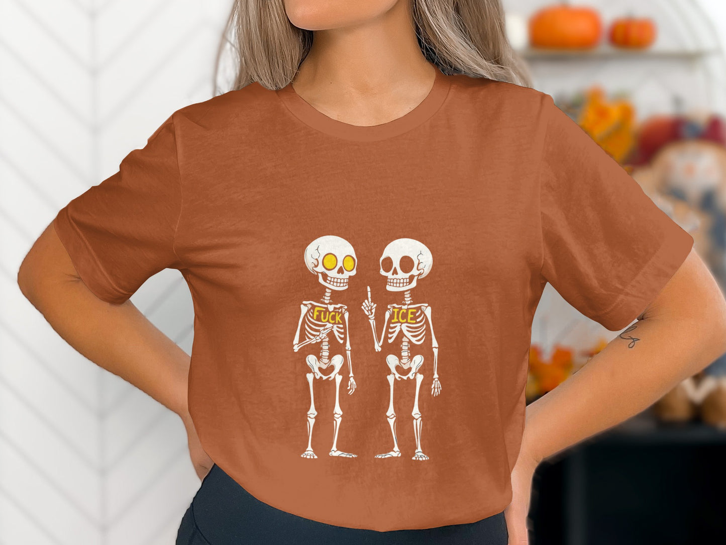 Skeleton Friends with Funny Symbols T-Shirt product